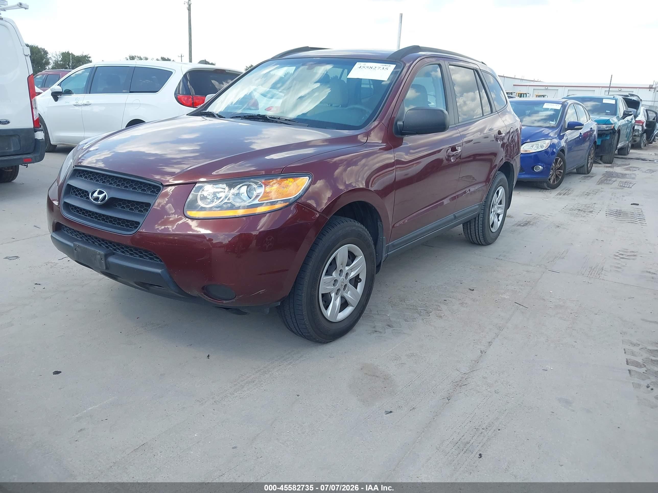 2009 Hyundai Santa Fe Gls Burgundy vin: 5NMSG13D49H302641