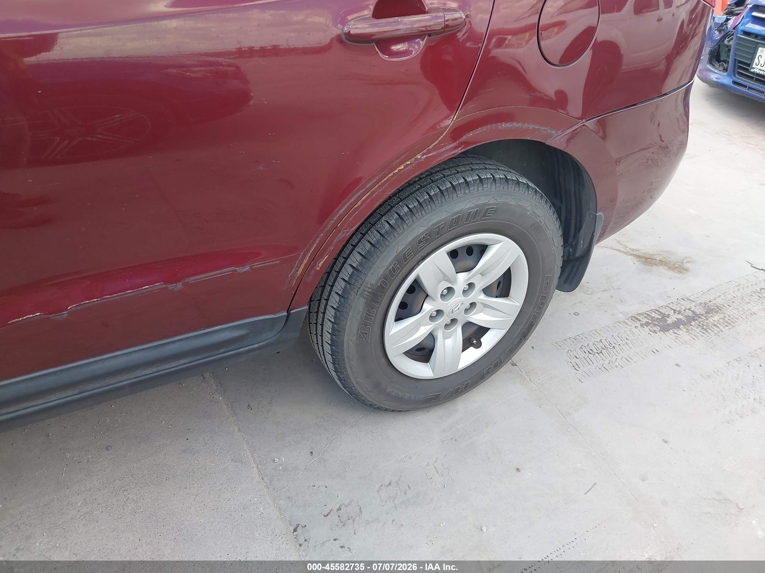 2009 Hyundai Santa Fe Gls Burgundy vin: 5NMSG13D49H302641