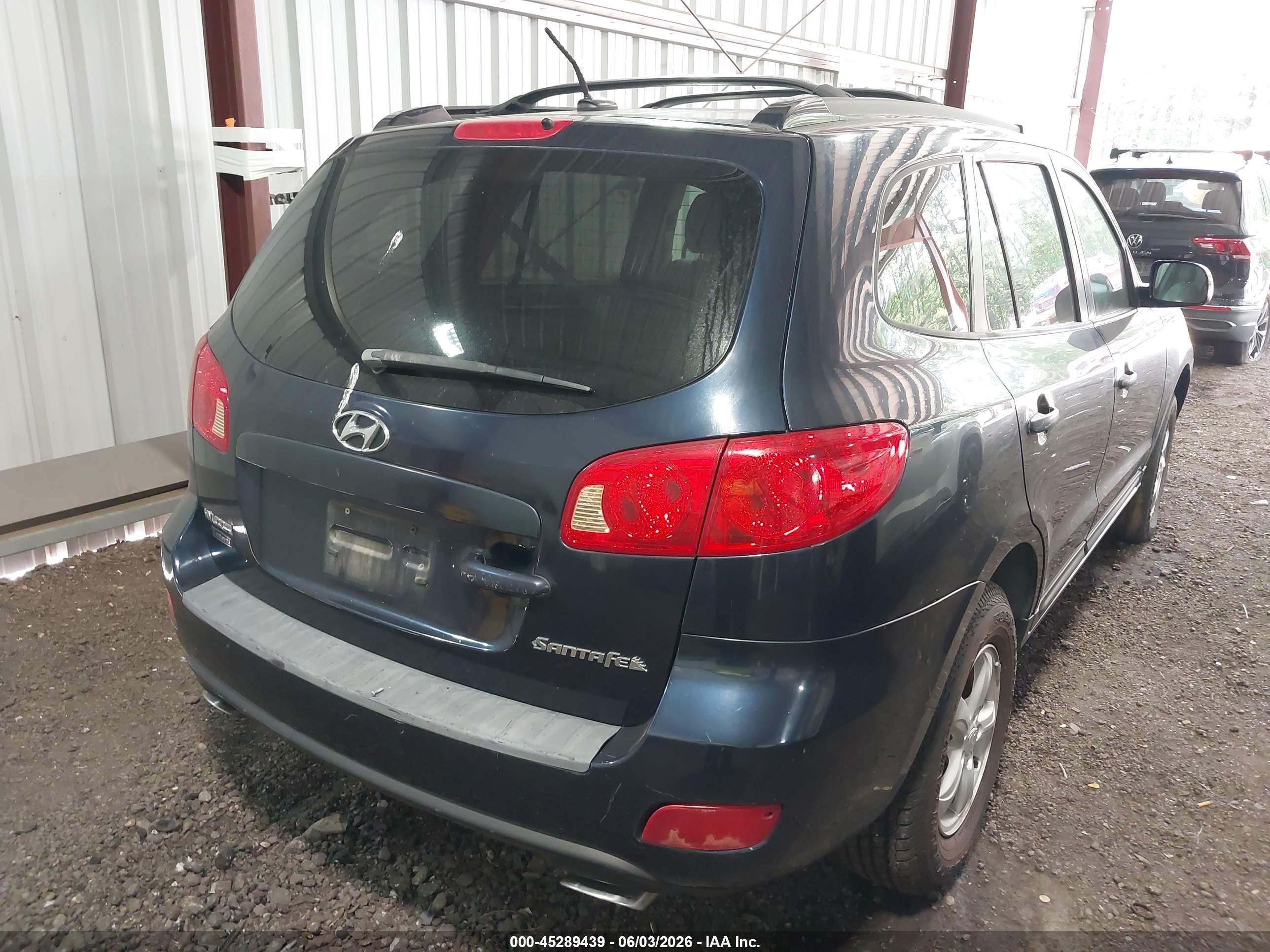 2007 Hyundai Santa Fe Gls Blue vin: 5NMSG13D57H055286