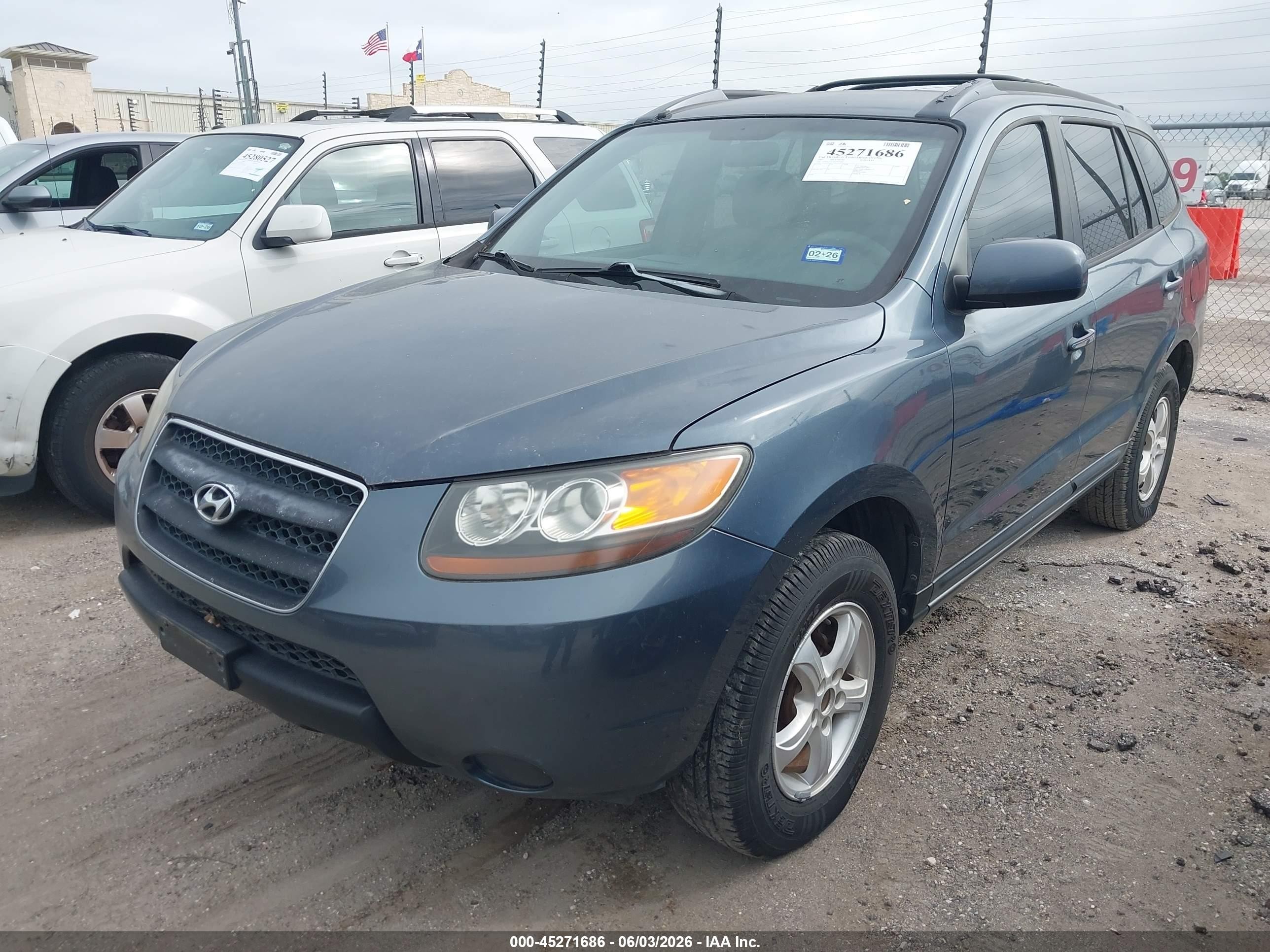2007 Hyundai Santa Fe Gls Blue vin: 5NMSG13D57H093486