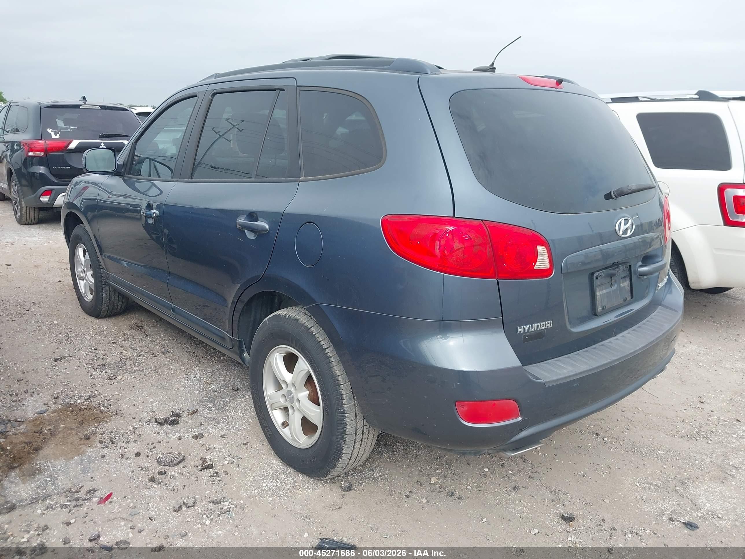 2007 Hyundai Santa Fe Gls Blue vin: 5NMSG13D57H093486
