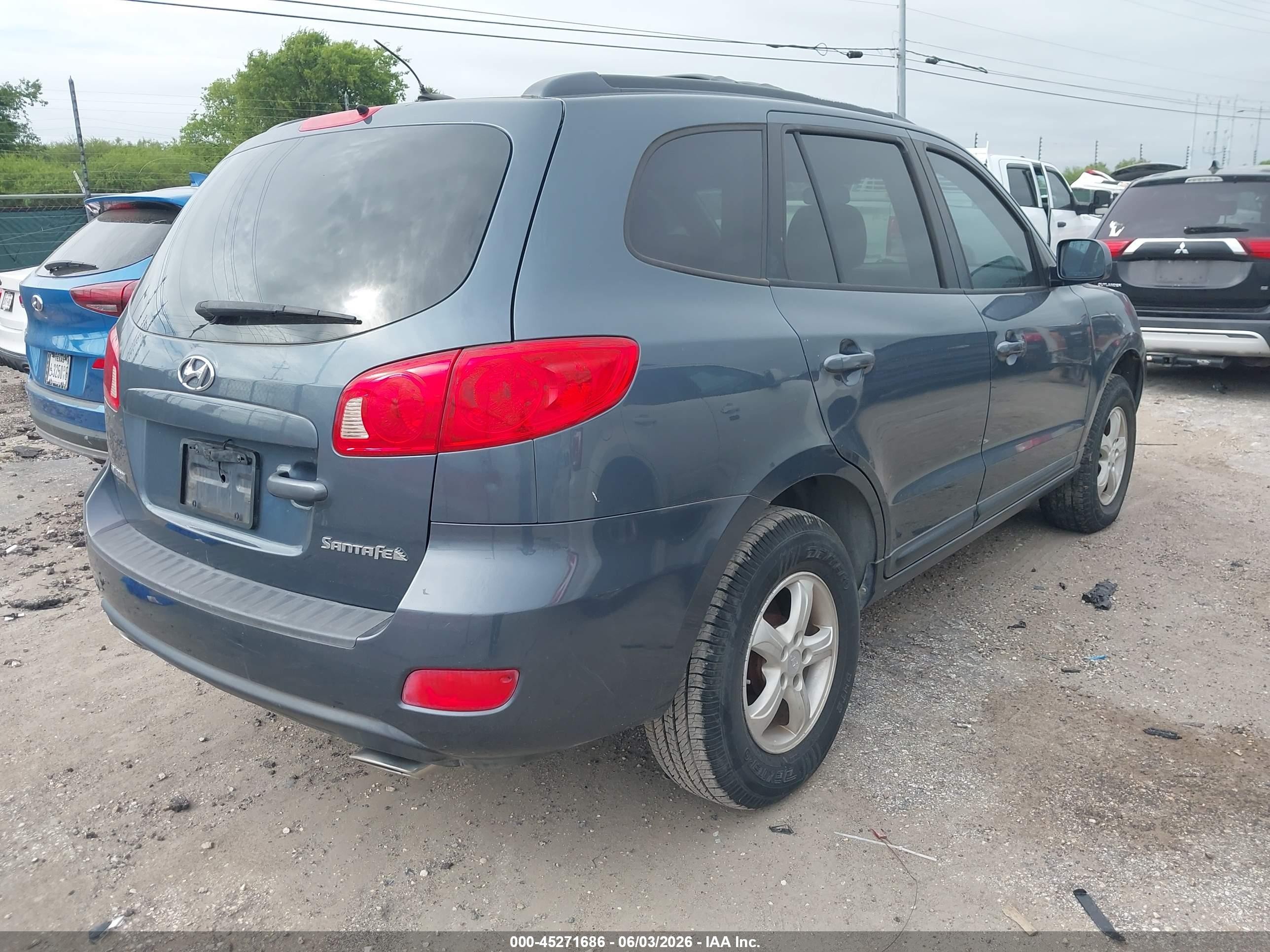 2007 Hyundai Santa Fe Gls Blue vin: 5NMSG13D57H093486