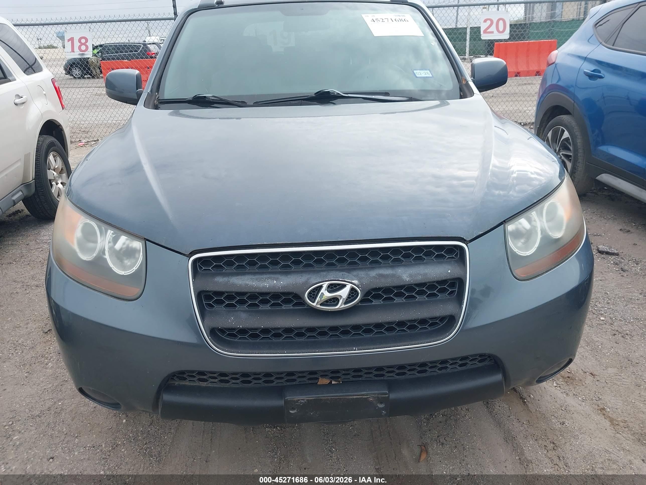 2007 Hyundai Santa Fe Gls Blue vin: 5NMSG13D57H093486