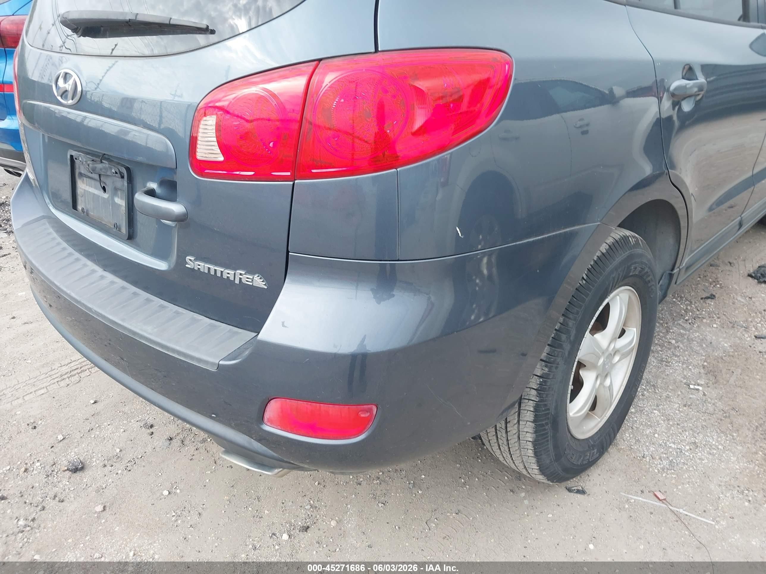 2007 Hyundai Santa Fe Gls Blue vin: 5NMSG13D57H093486