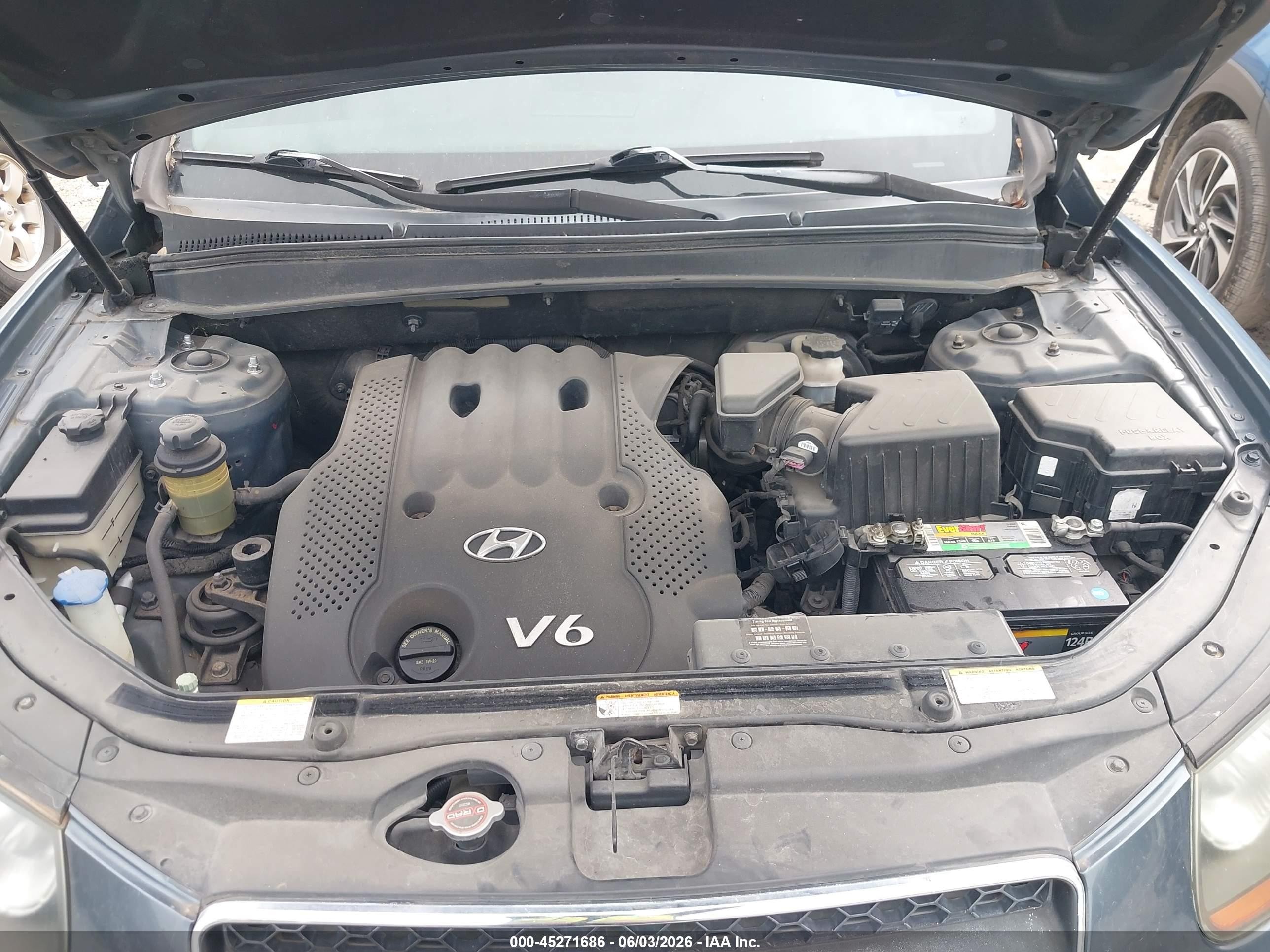 2007 Hyundai Santa Fe Gls Blue vin: 5NMSG13D57H093486