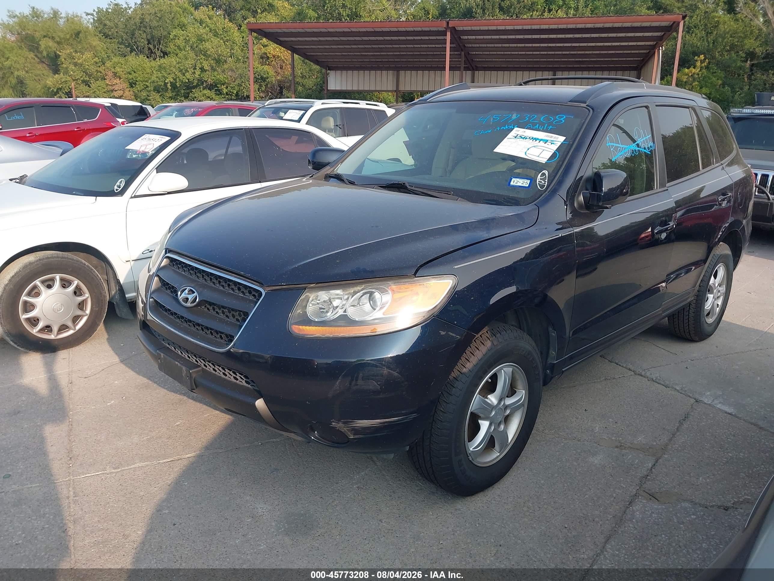 2007 Hyundai Santa Fe Gls Синий vin: 5NMSG13D57H105460