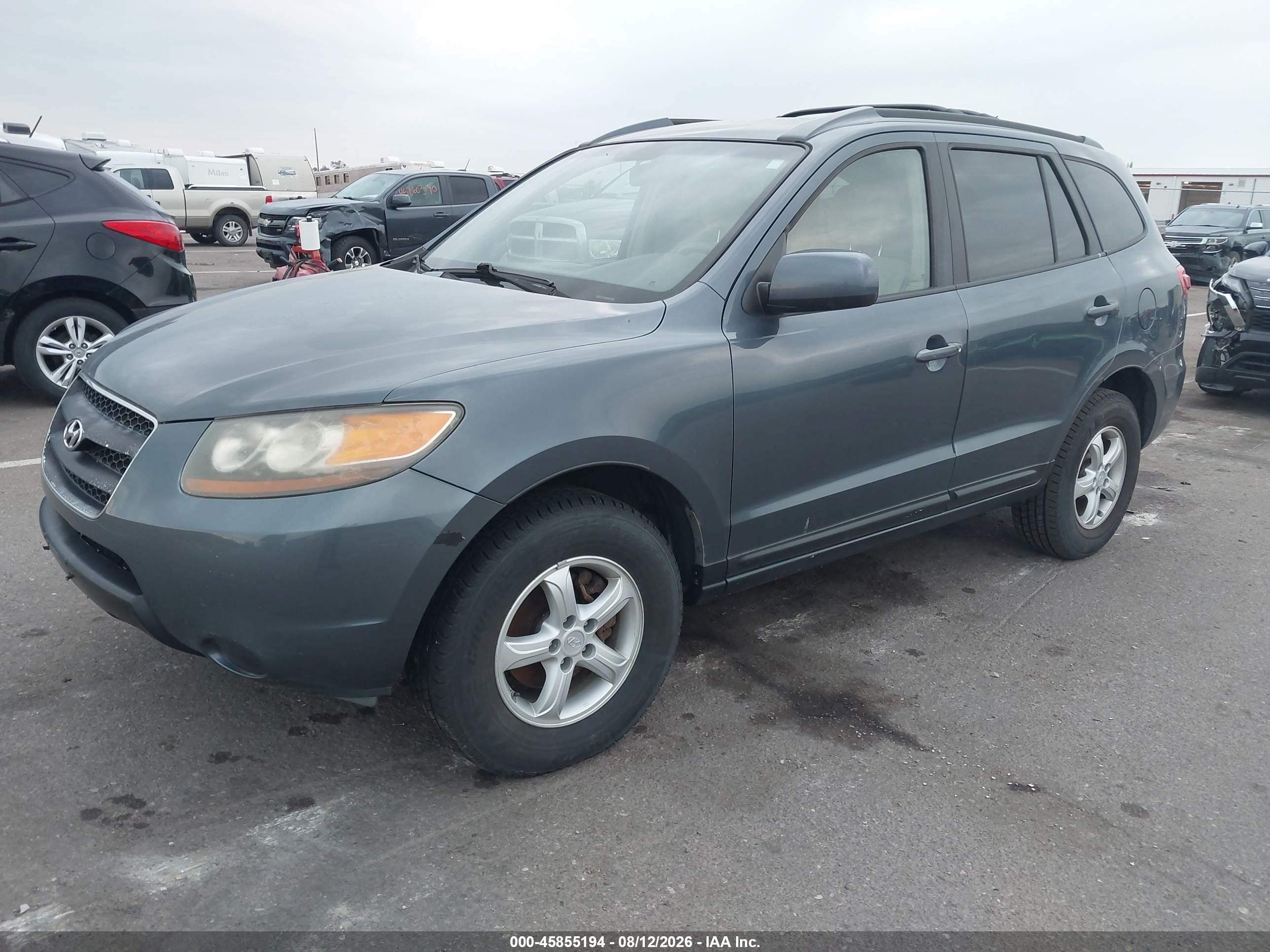 2007 Hyundai Santa Fe Gls Blue vin: 5NMSG13D57H109346