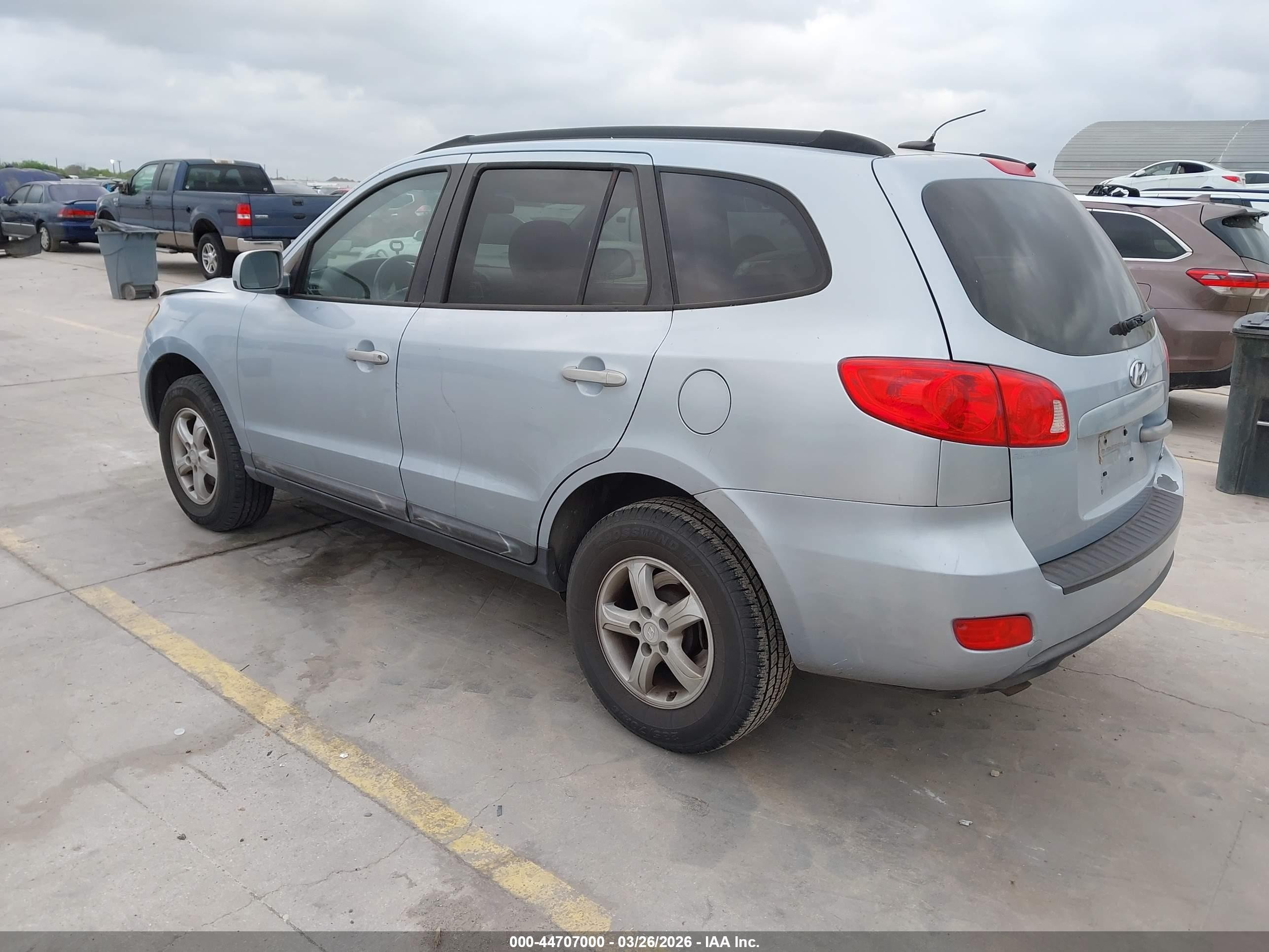 2008 Hyundai Santa Fe Gls Light Blue vin: 5NMSG13D58H130604