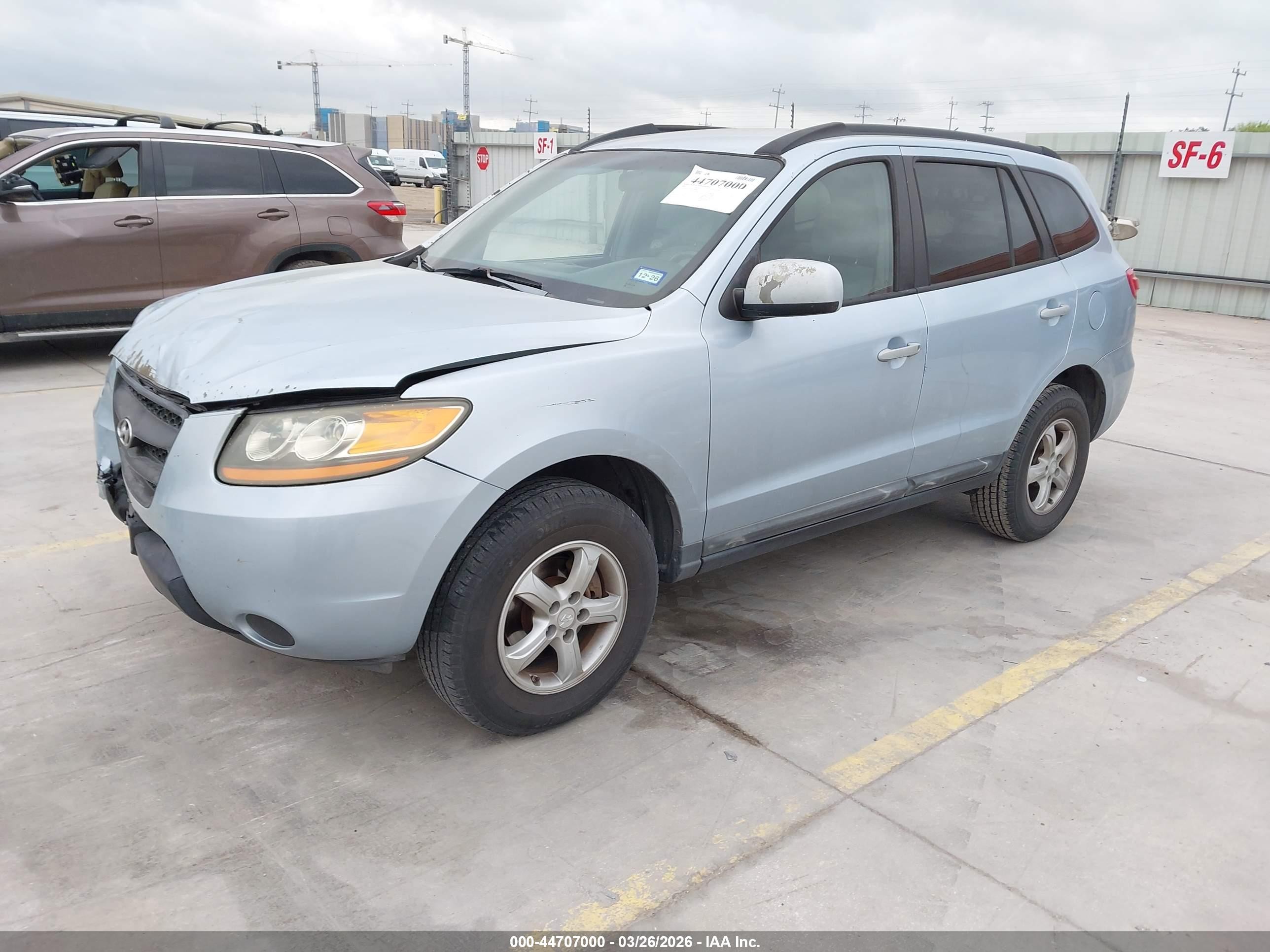 2008 Hyundai Santa Fe Gls Light Blue vin: 5NMSG13D58H130604