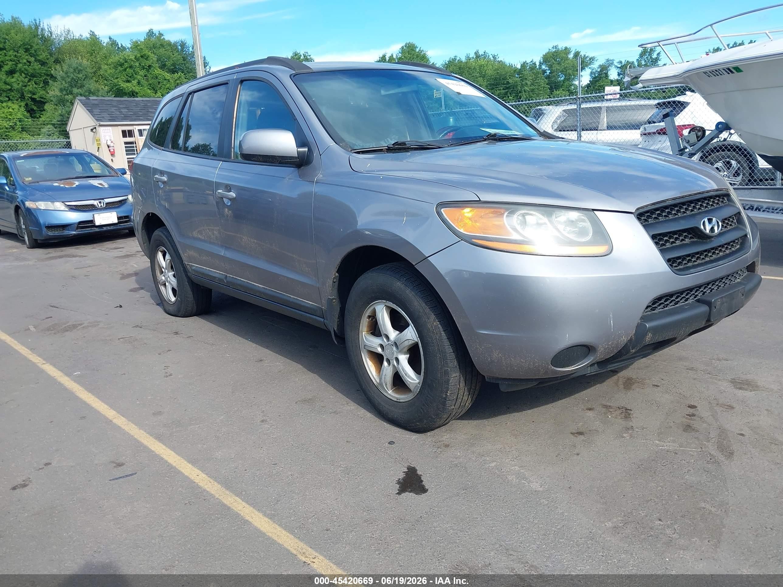 2008 Hyundai Santa Fe Gls Gray vin: 5NMSG13D58H133664