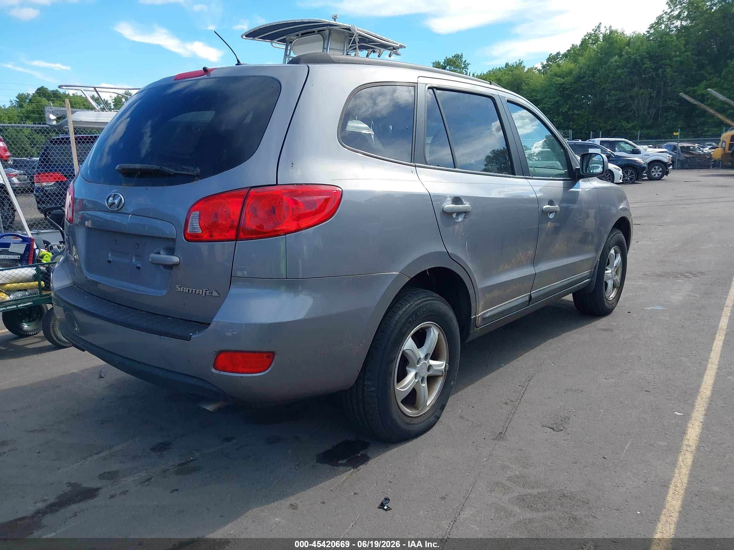 2008 Hyundai Santa Fe Gls Gray vin: 5NMSG13D58H133664