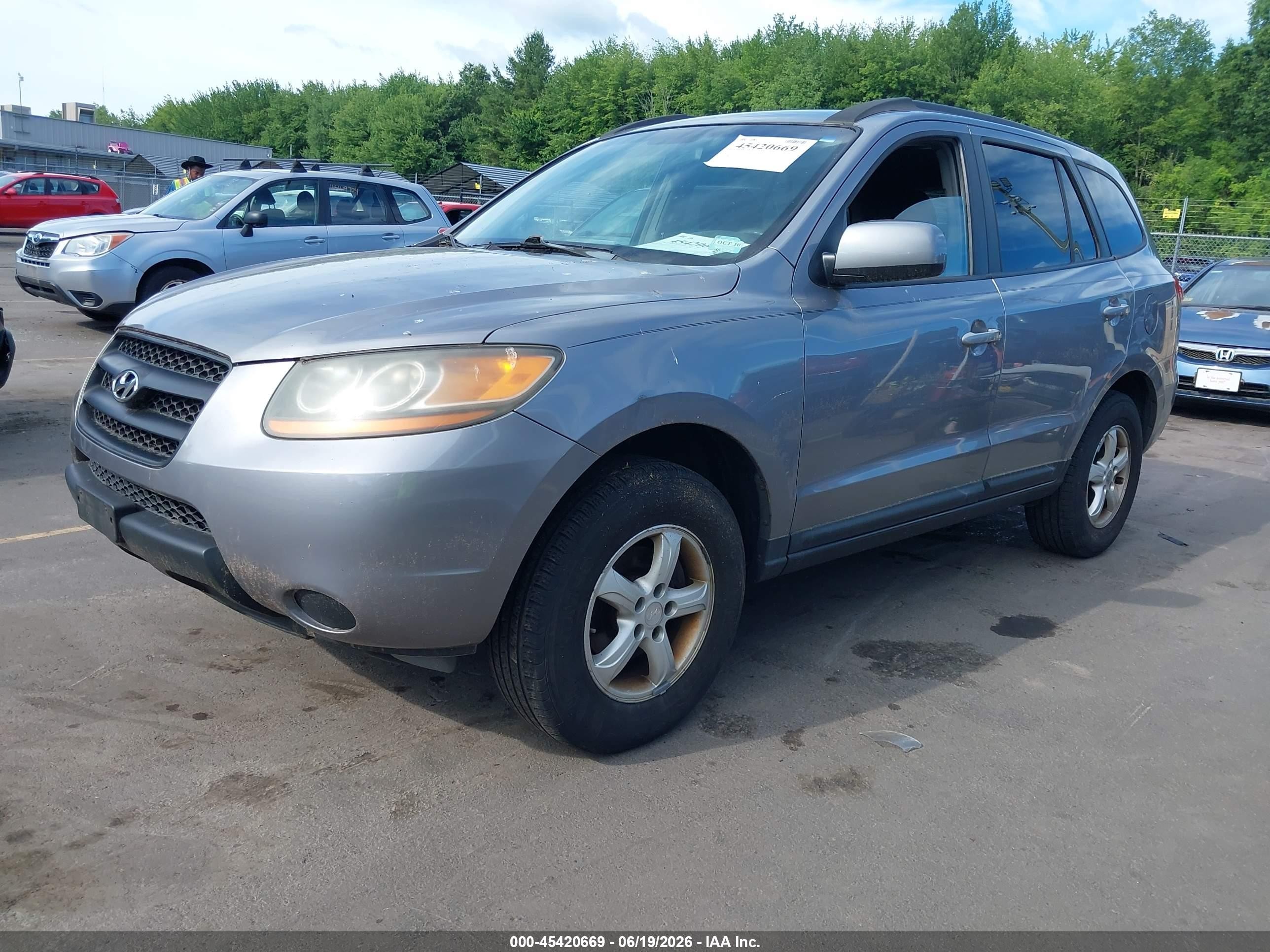 2008 Hyundai Santa Fe Gls Gray vin: 5NMSG13D58H133664