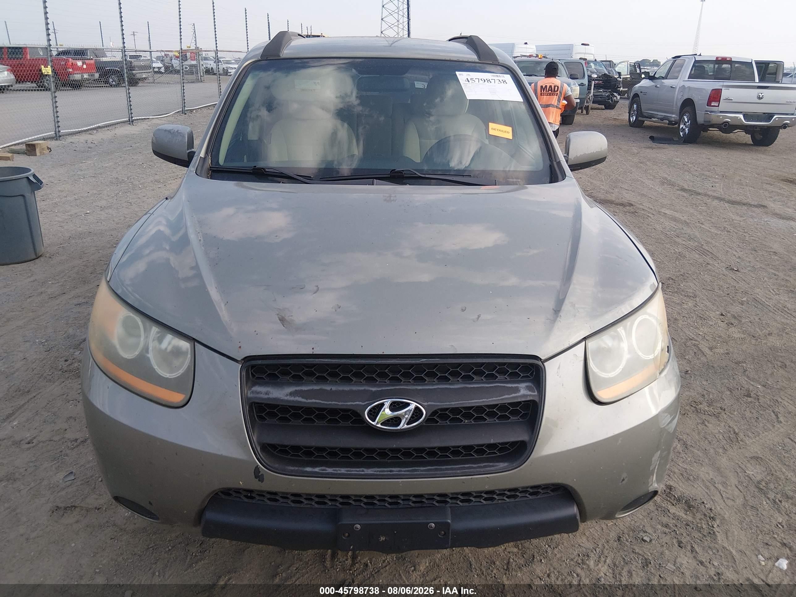 2008 Hyundai Santa Fe Gls Gray vin: 5NMSG13D58H147497