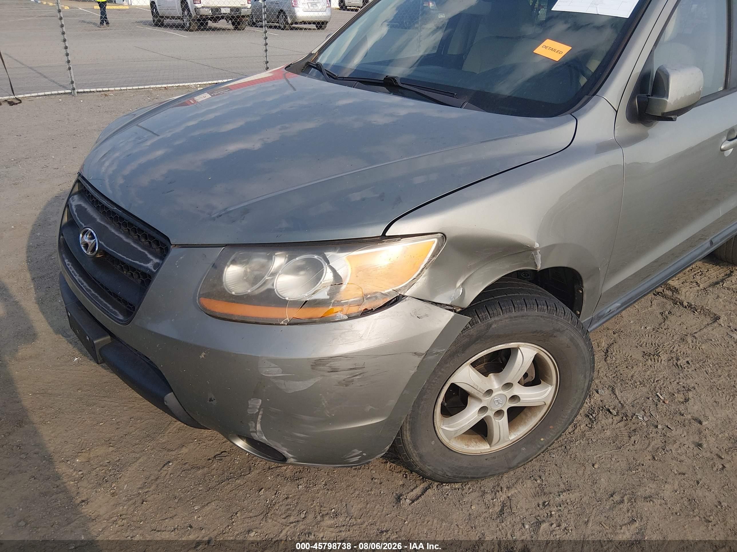 2008 Hyundai Santa Fe Gls Gray vin: 5NMSG13D58H147497