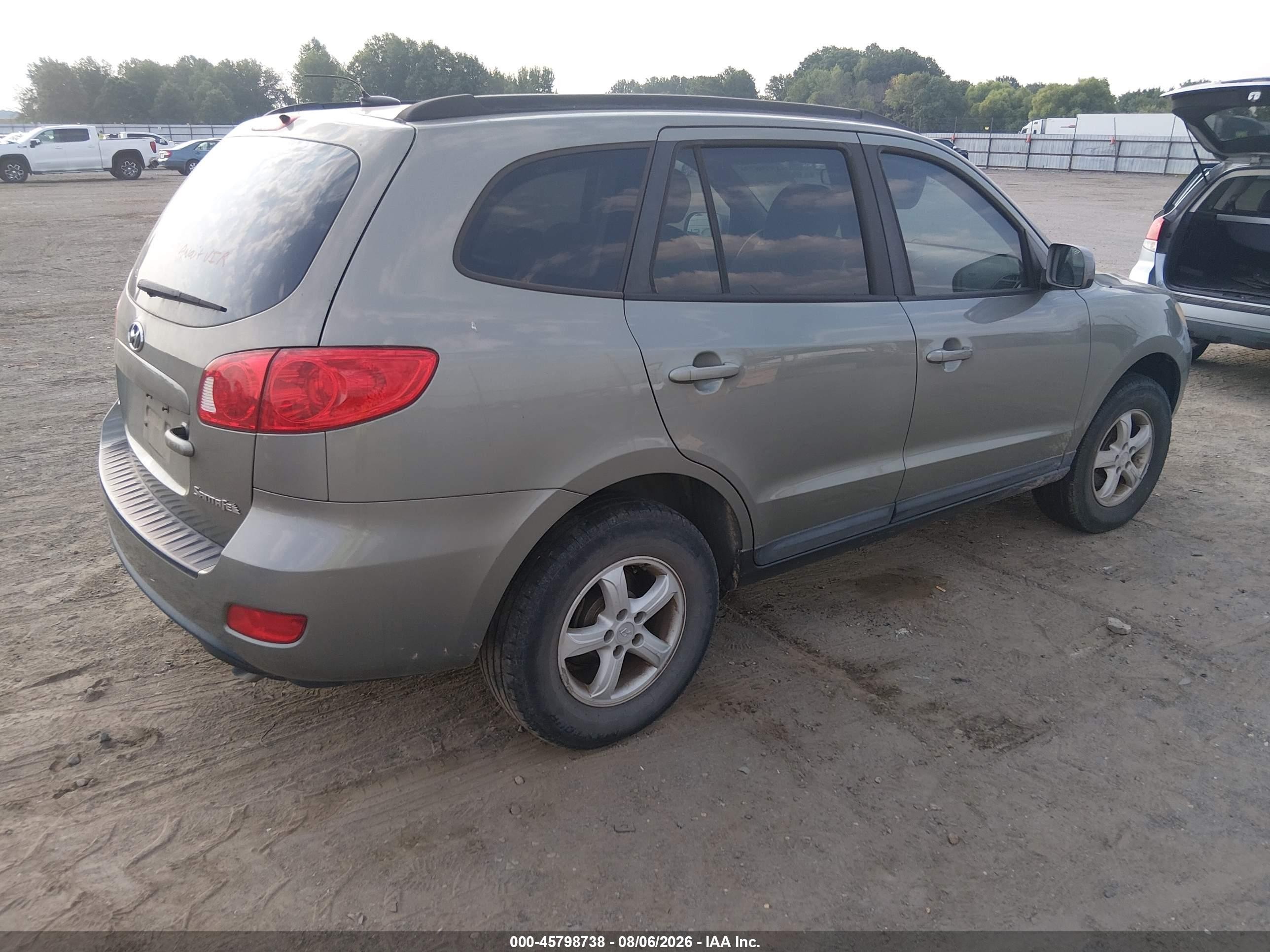 2008 Hyundai Santa Fe Gls Gray vin: 5NMSG13D58H147497