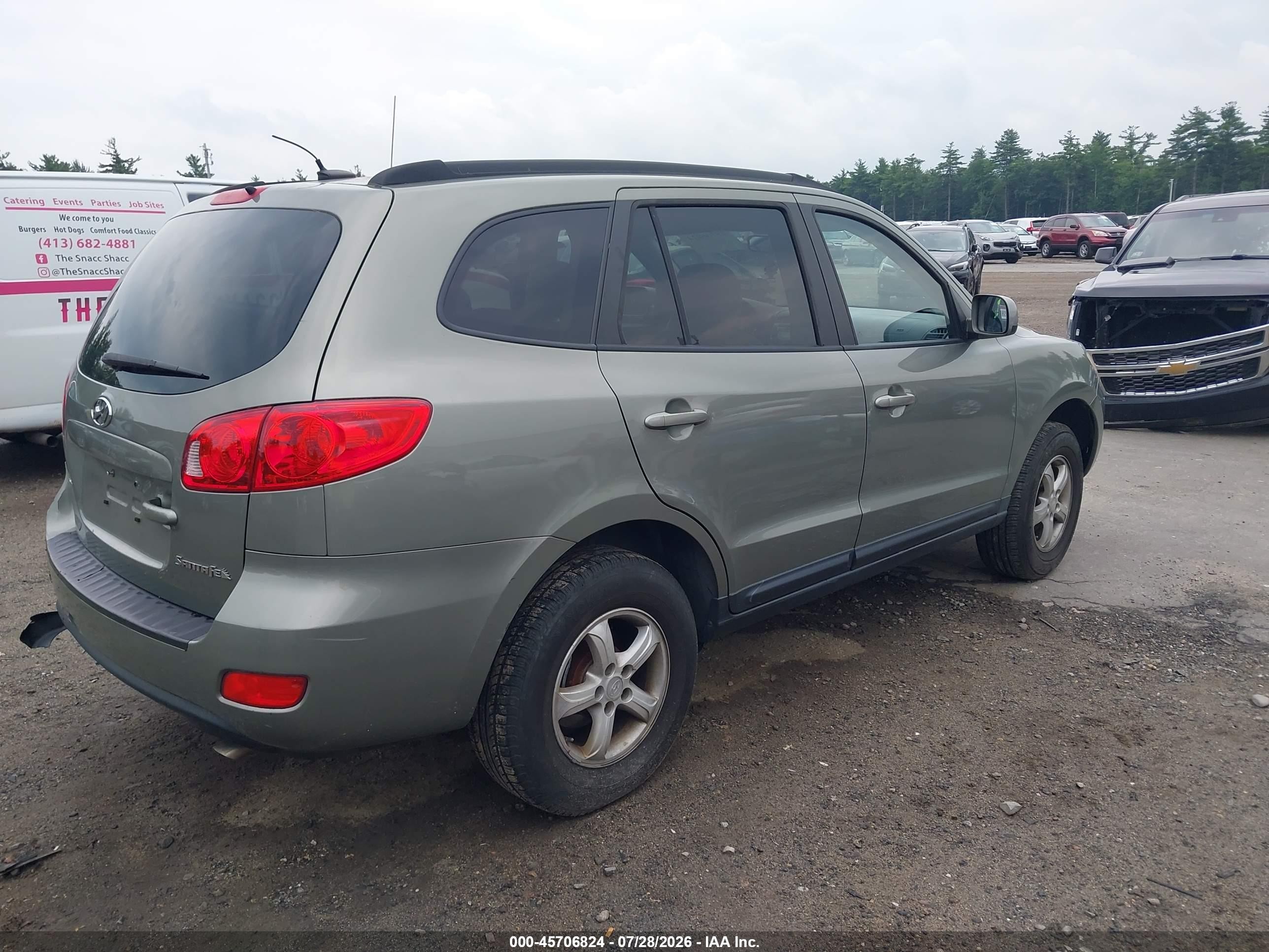 2008 Hyundai Santa Fe Gls Green vin: 5NMSG13D58H151808