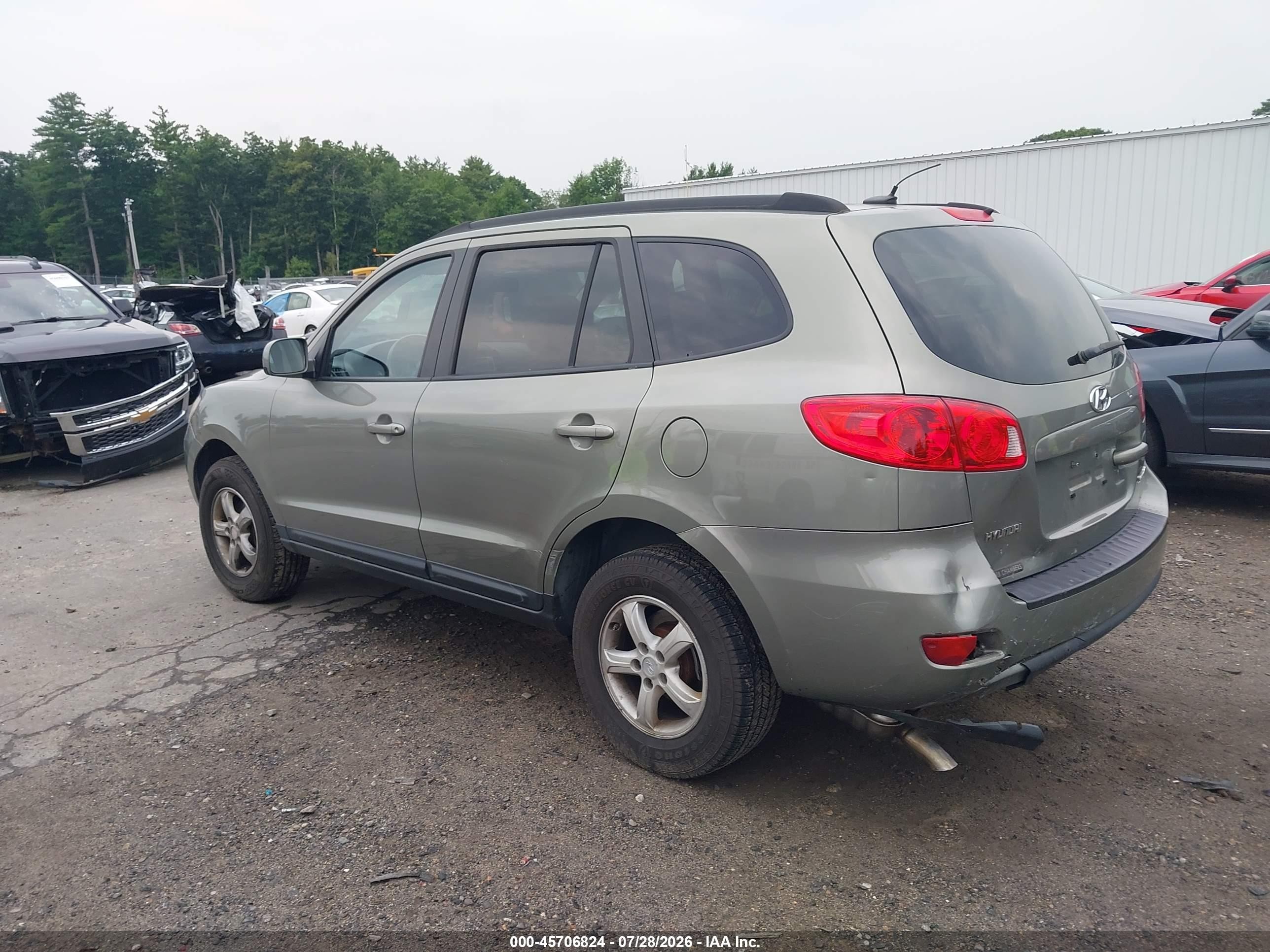 2008 Hyundai Santa Fe Gls Green vin: 5NMSG13D58H151808