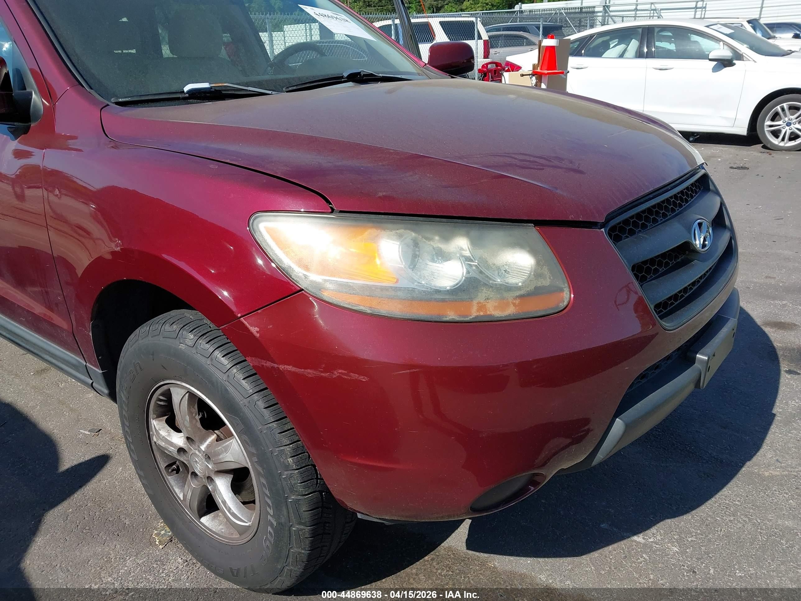 2008 Hyundai Santa Fe Gls Бордовый vin: 5NMSG13D58H184999