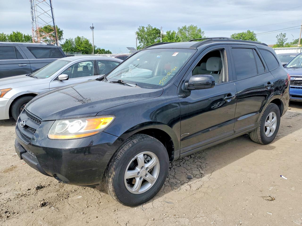 2008 Hyundai Santa Fe Gls Black vin: 5NMSG13D58H190124