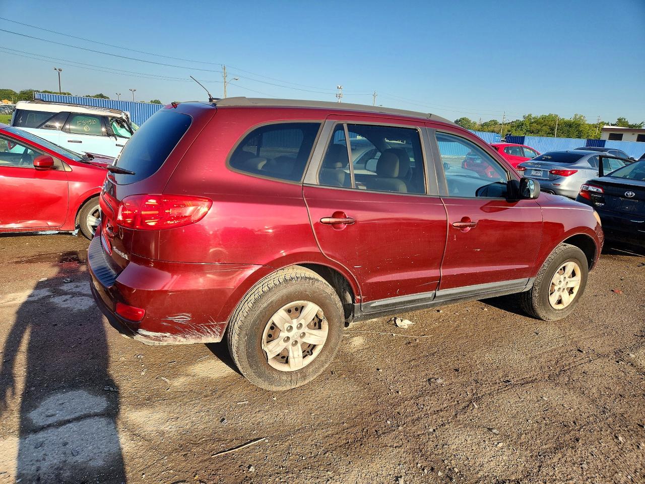 2009 Hyundai Santa Fe Gls Red vin: 5NMSG13D59H247603