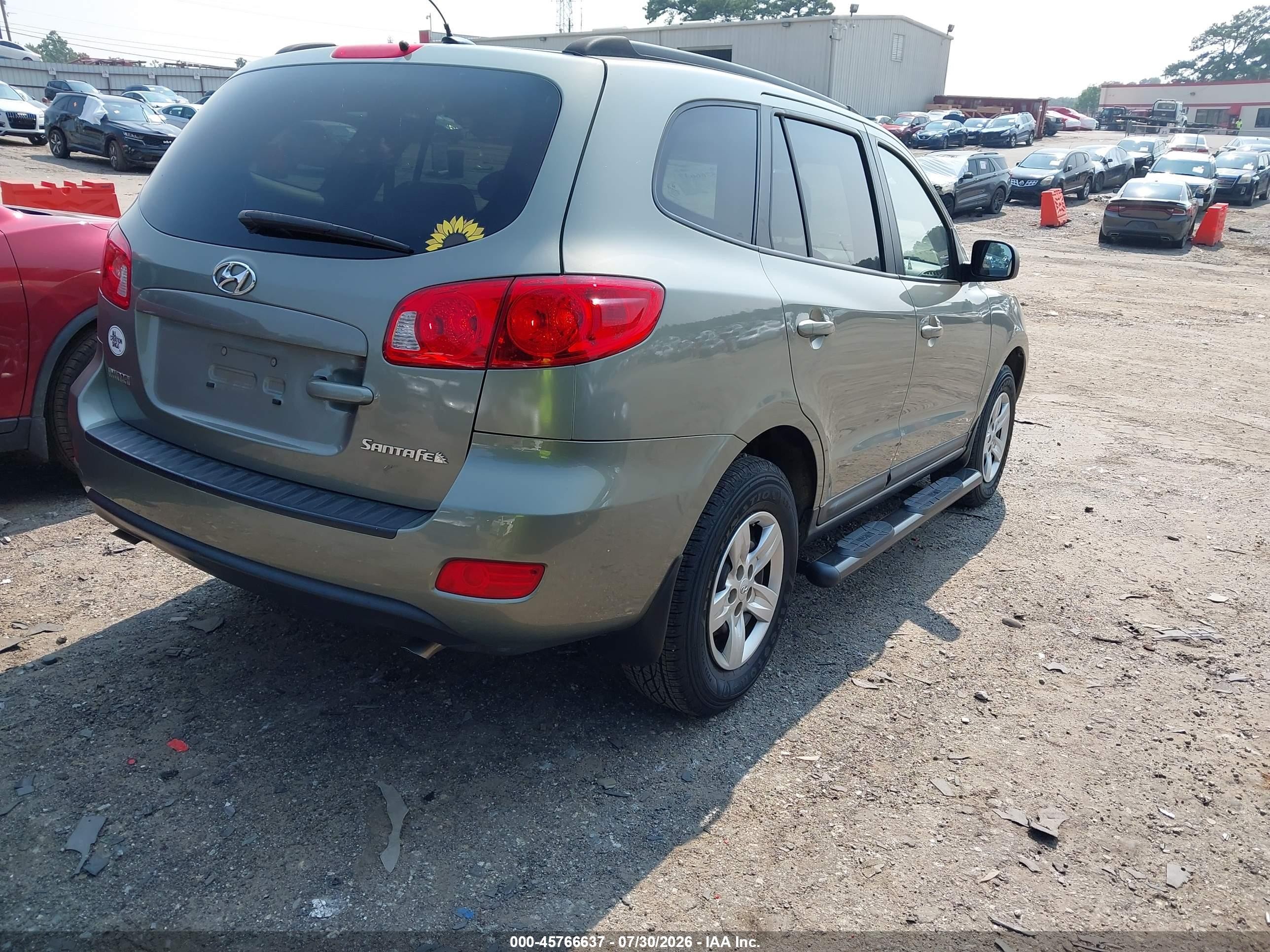 2009 Hyundai Santa Fe Gls Зеленый vin: 5NMSG13D59H274963