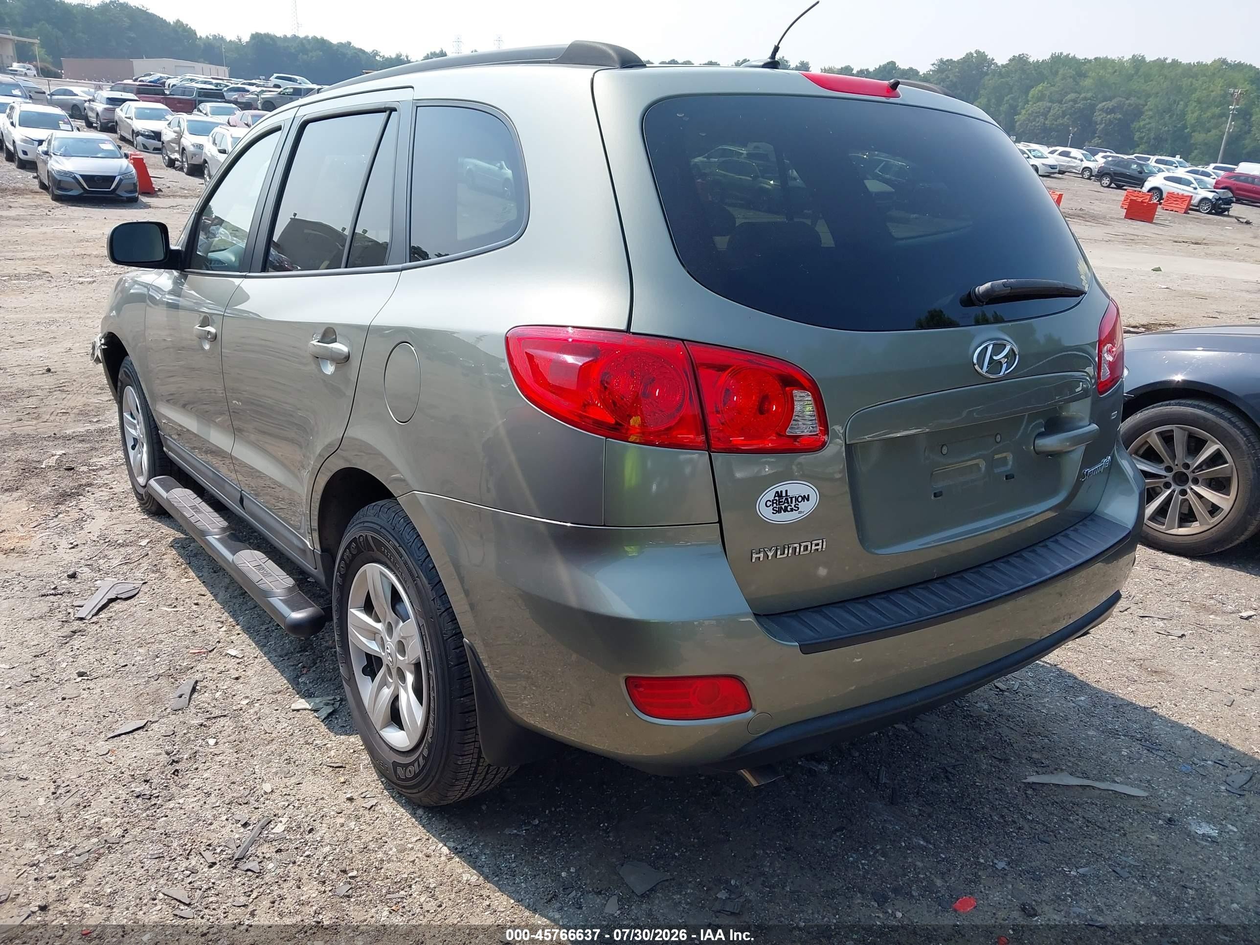 2009 Hyundai Santa Fe Gls Зеленый vin: 5NMSG13D59H274963