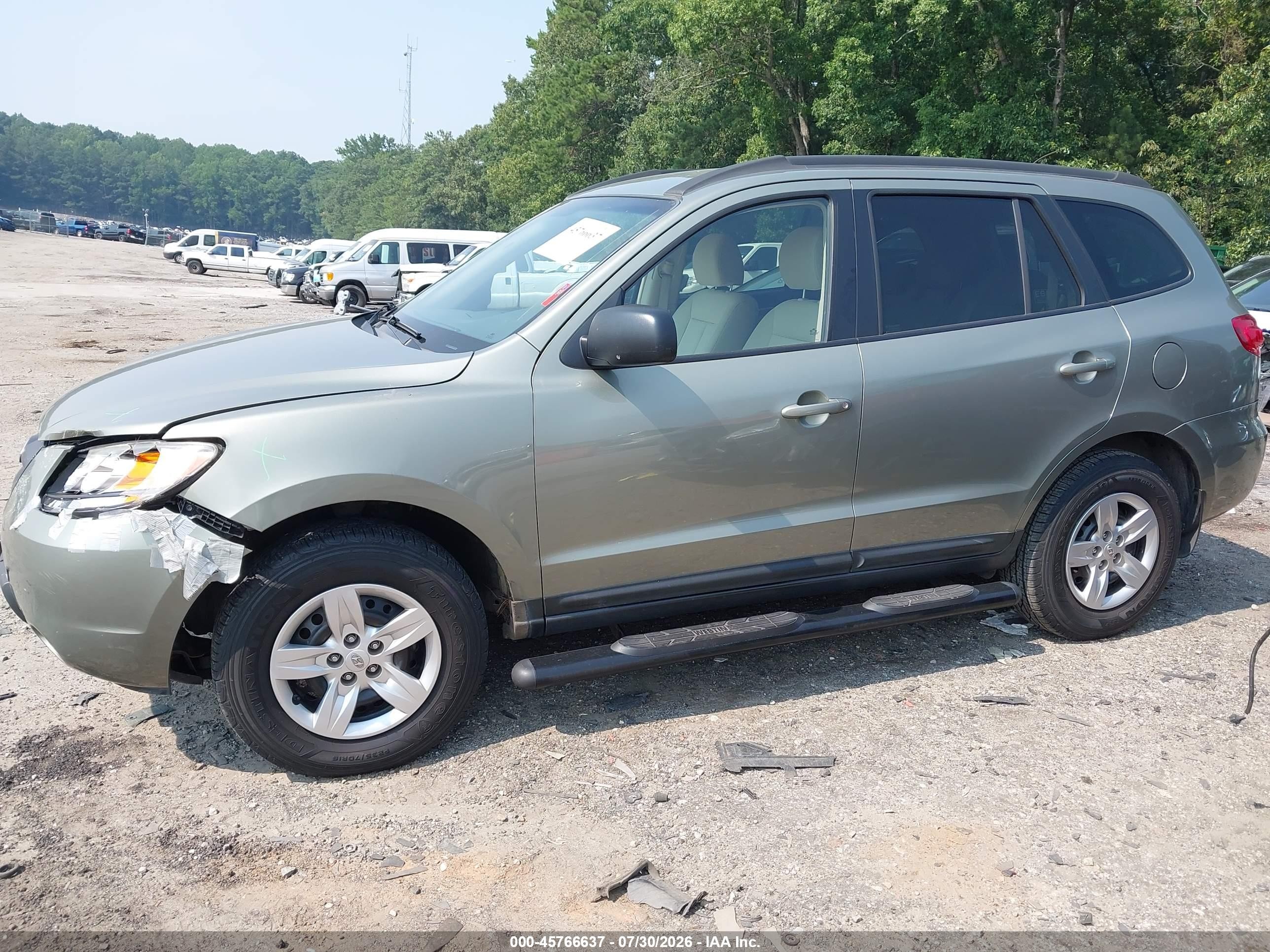 2009 Hyundai Santa Fe Gls Зеленый vin: 5NMSG13D59H274963