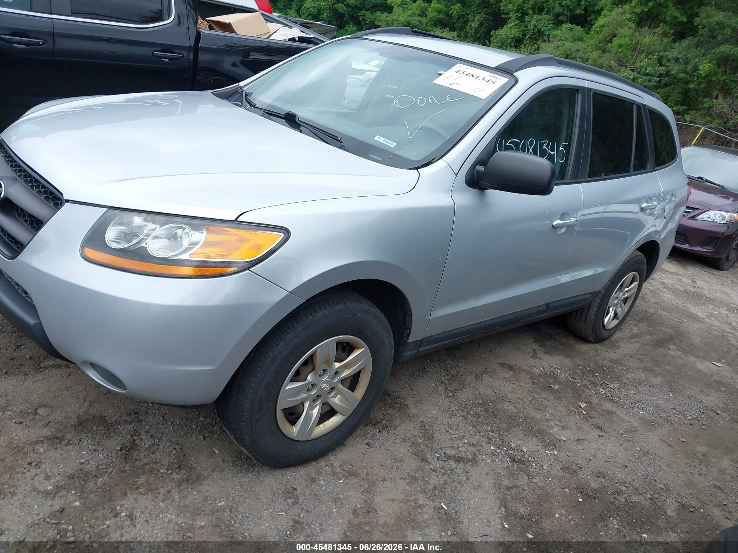 2009 Hyundai Santa Fe Gls Silver vin: 5NMSG13D59H300509