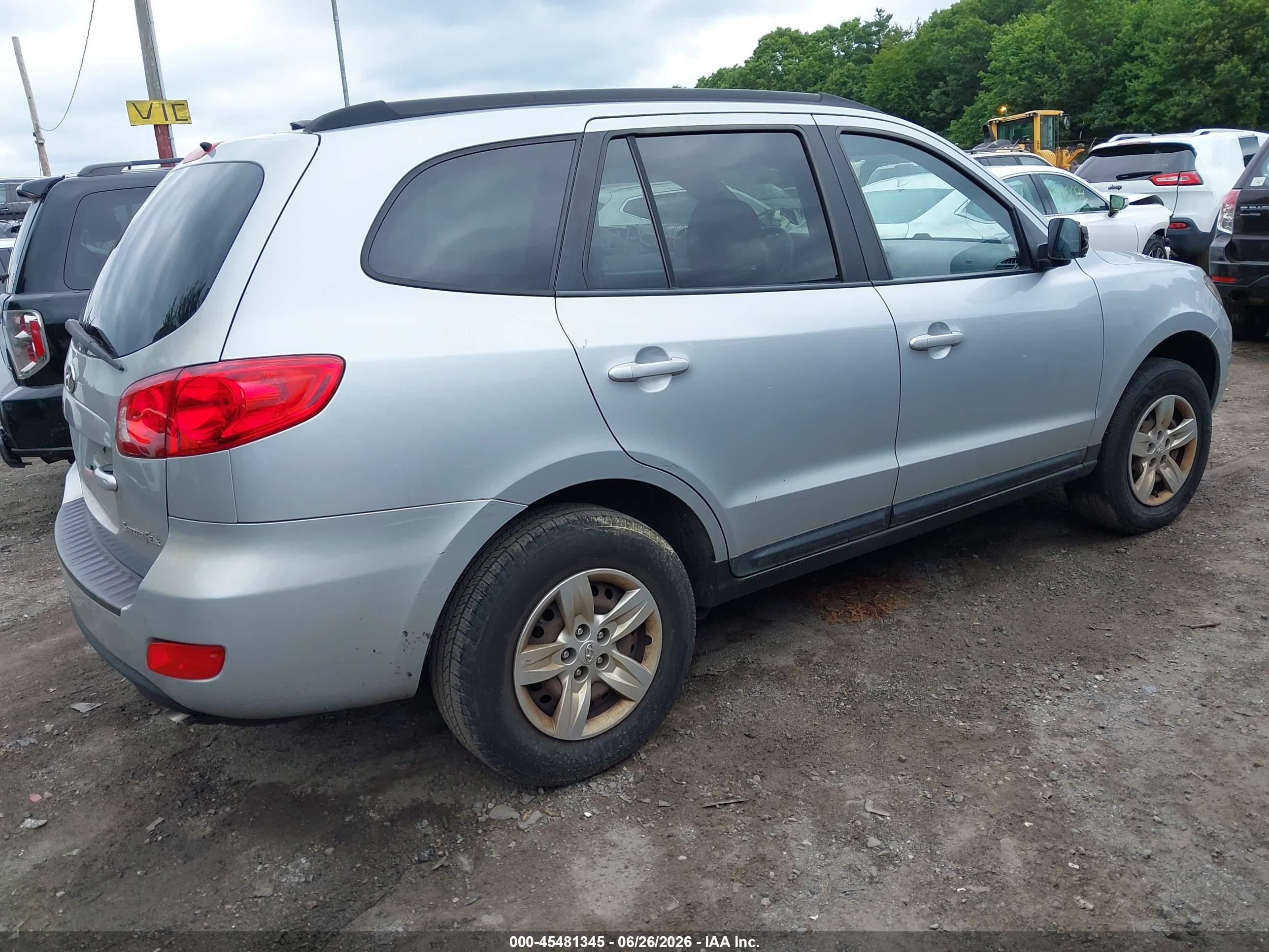 2009 Hyundai Santa Fe Gls Silver vin: 5NMSG13D59H300509