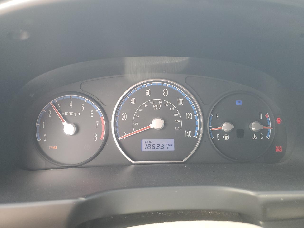 2009 Hyundai Santa Fe Gls Угольный vin: 5NMSG13D59H320436 Damage: Warning Light - Air Bag, On, Unacceptable