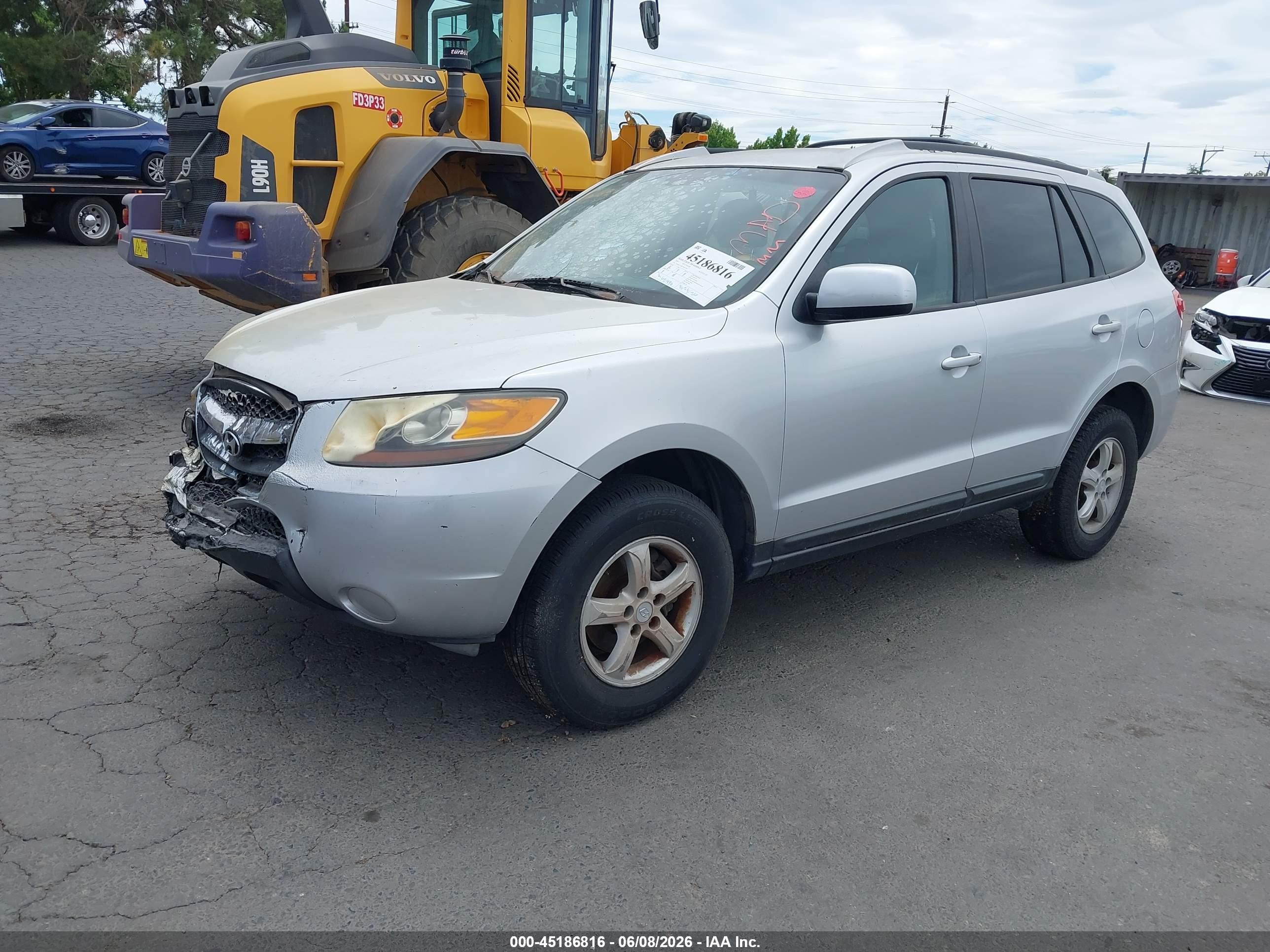 2007 Hyundai Santa Fe Gls Серебряный vin: 5NMSG13D67H002564