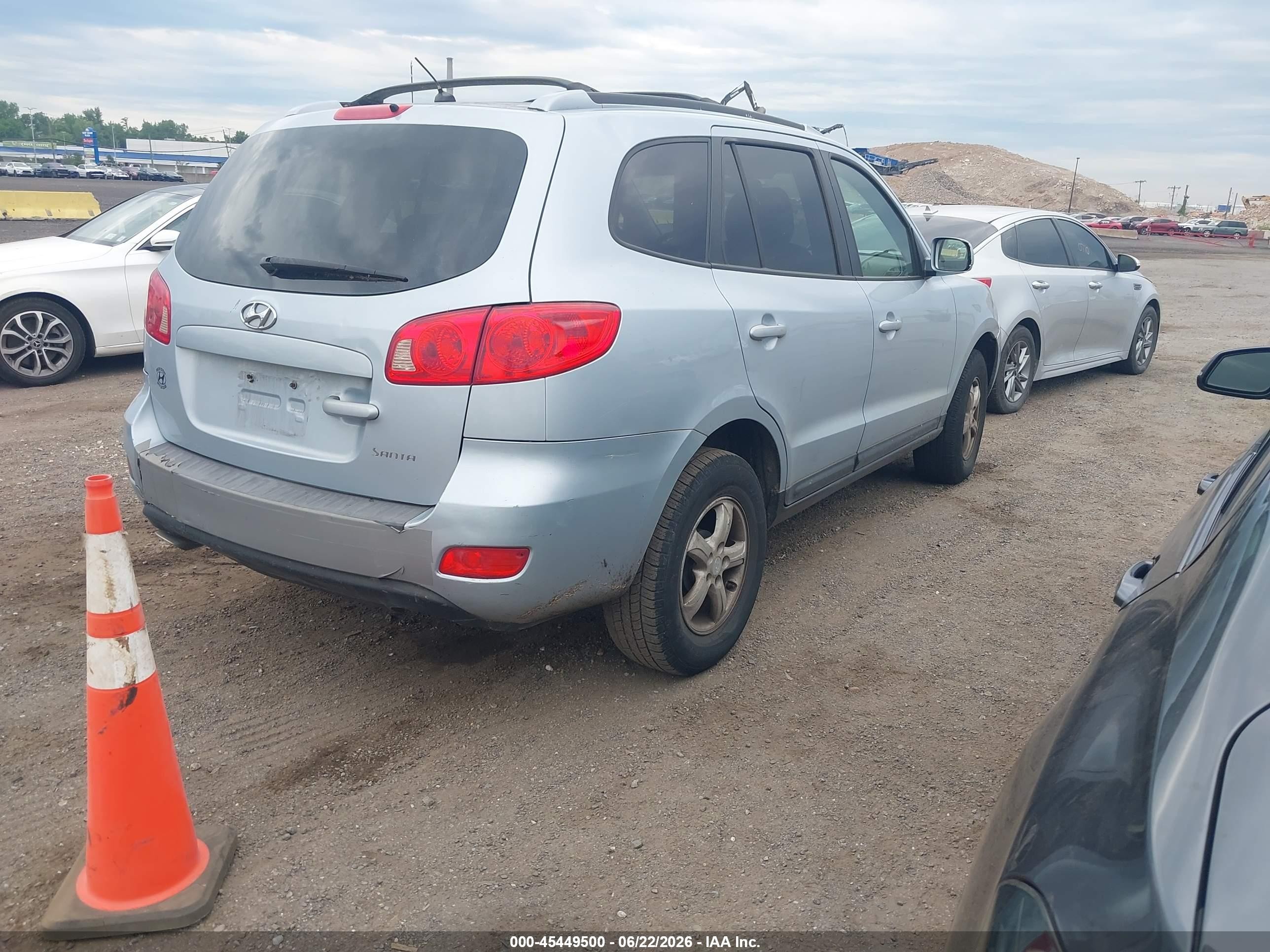 2007 Hyundai Santa Fe Gls Light Blue vin: 5NMSG13D67H037346