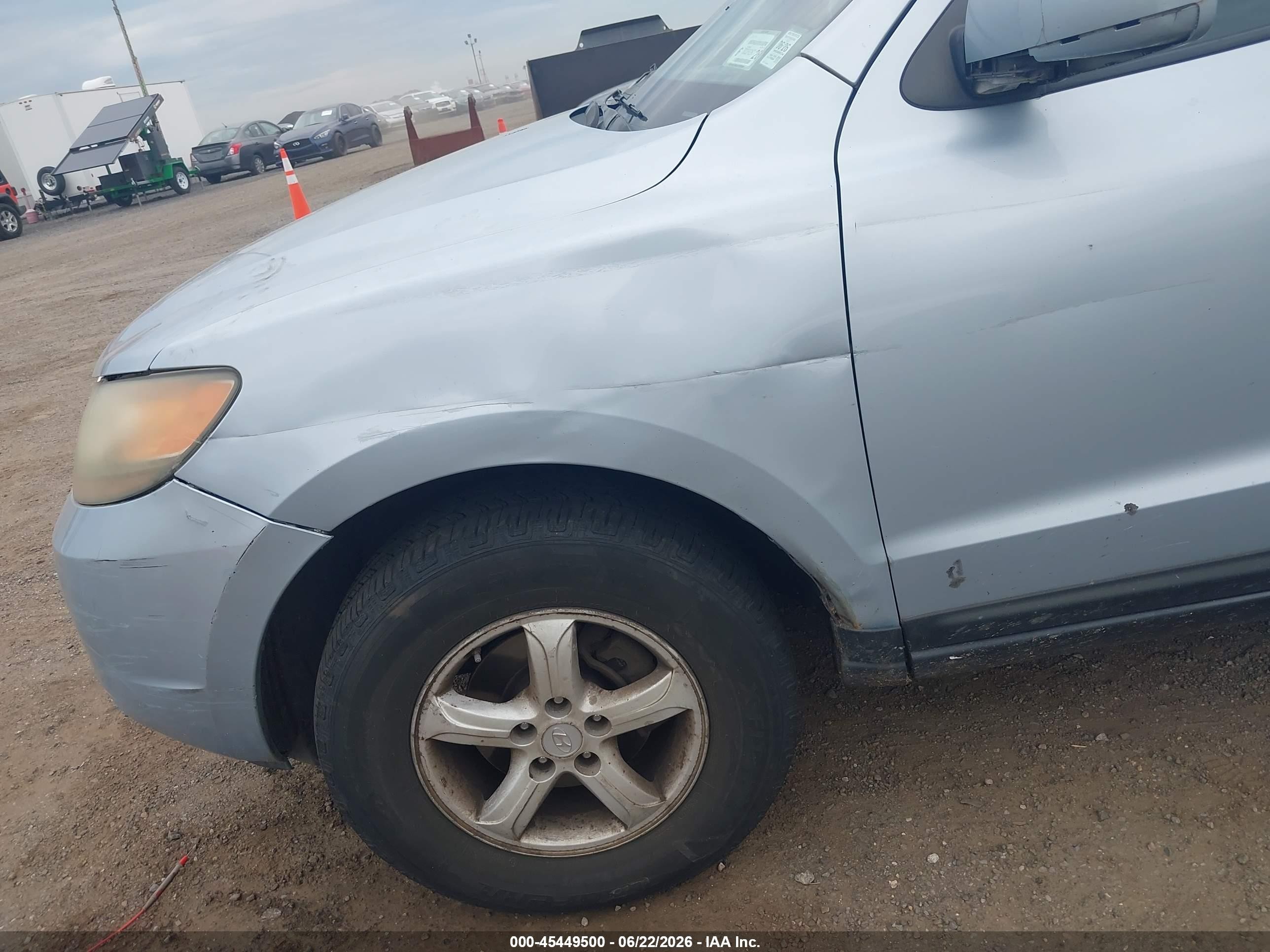 2007 Hyundai Santa Fe Gls Light Blue vin: 5NMSG13D67H037346
