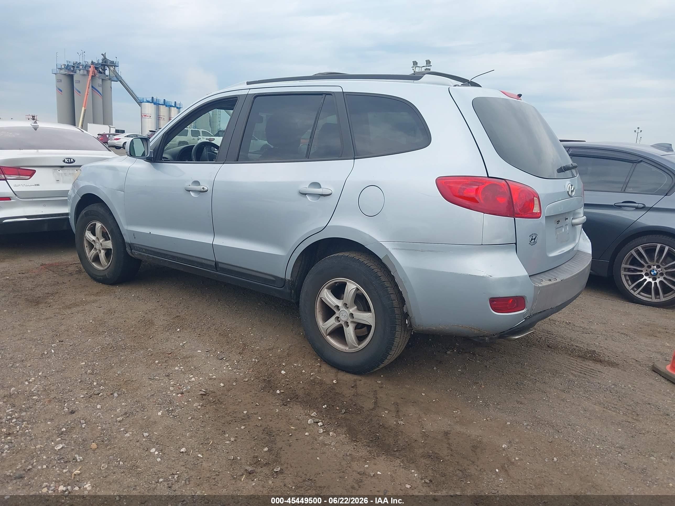 2007 Hyundai Santa Fe Gls Light Blue vin: 5NMSG13D67H037346
