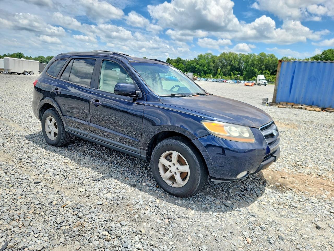 2007 Hyundai Santa Fe Gls Blue vin: 5NMSG13D67H040439
