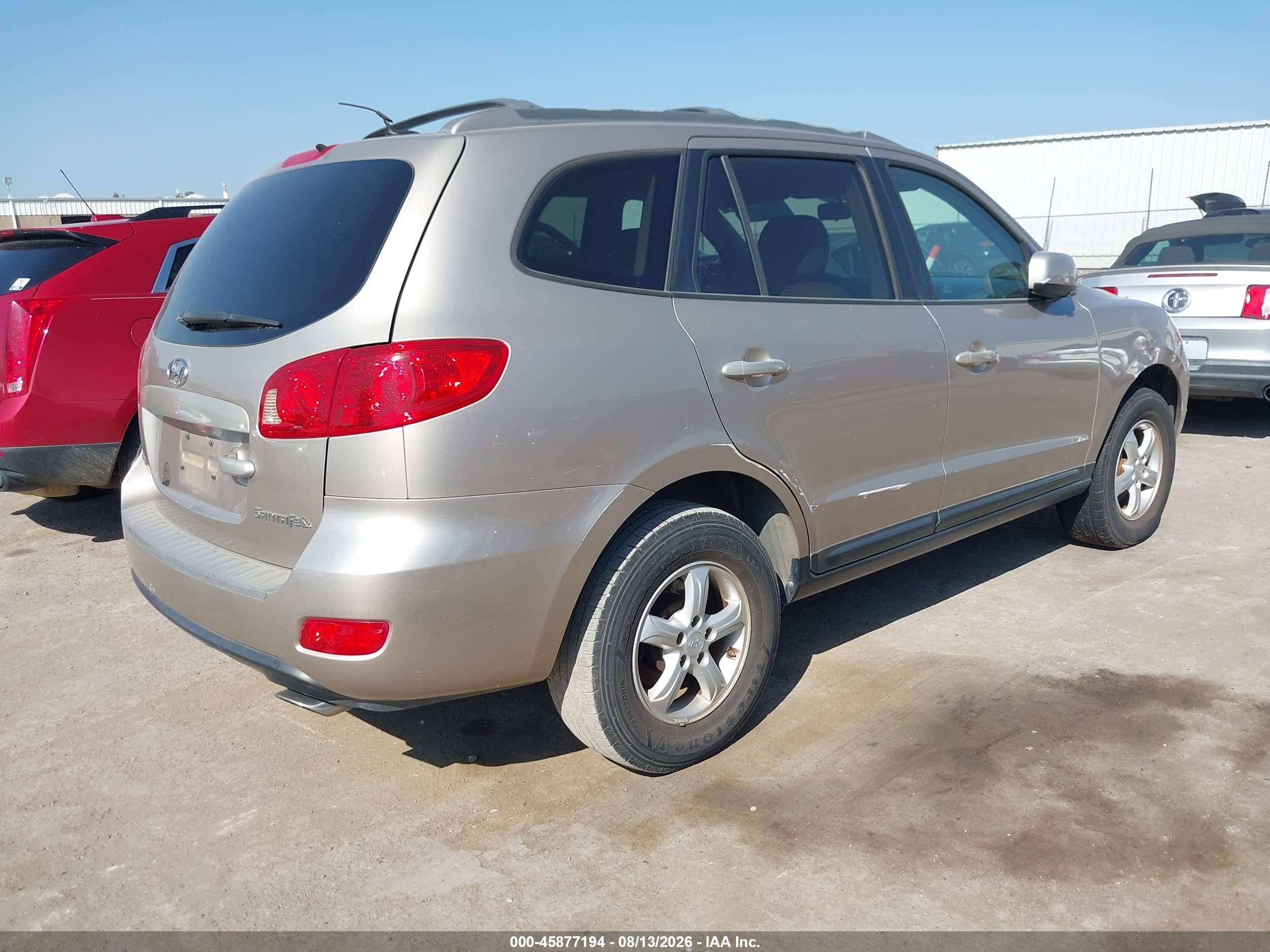 2007 Hyundai Santa Fe Gls Beige vin: 5NMSG13D67H060965