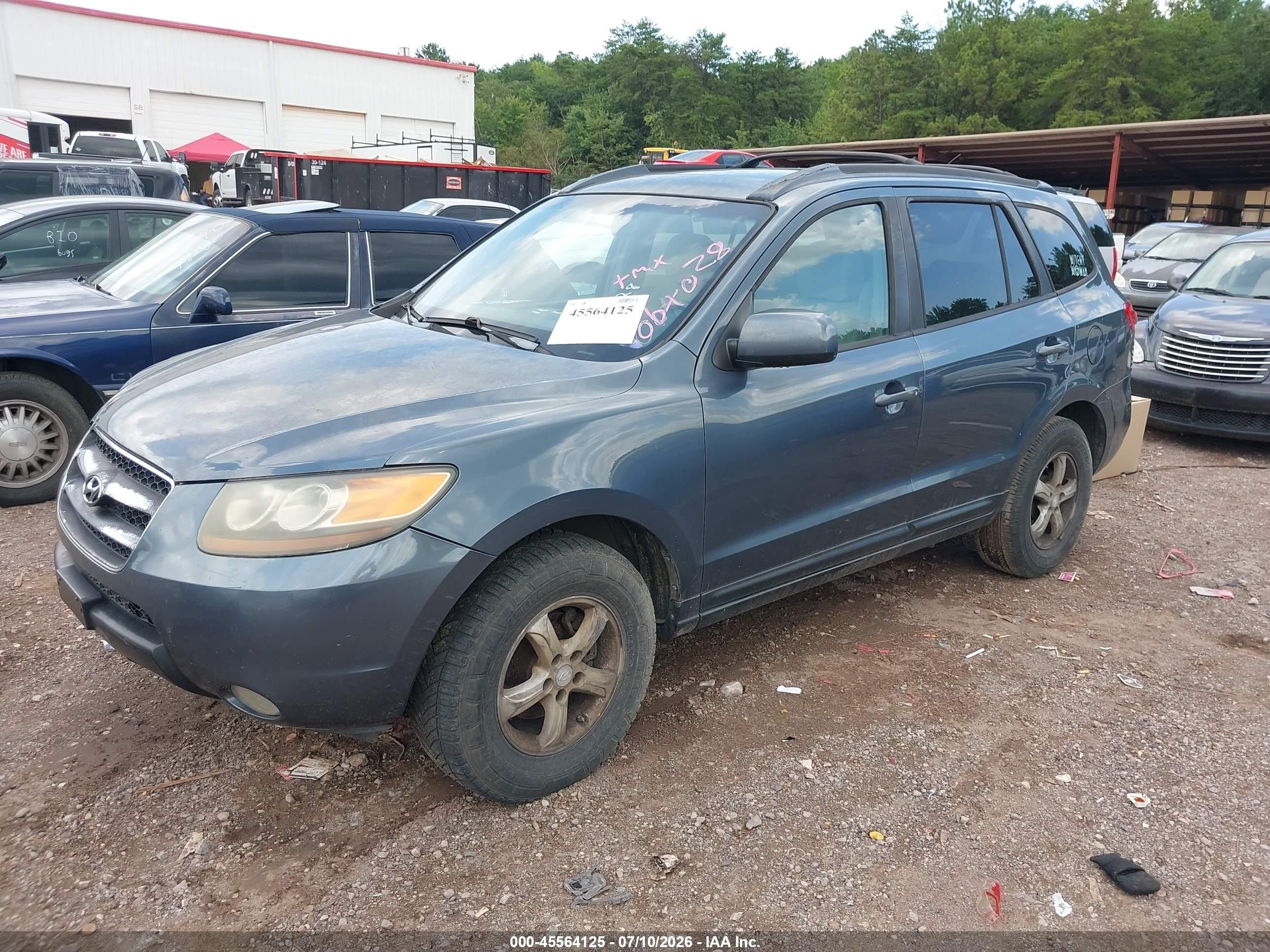 2007 Hyundai Santa Fe Gls Blue vin: 5NMSG13D67H064028