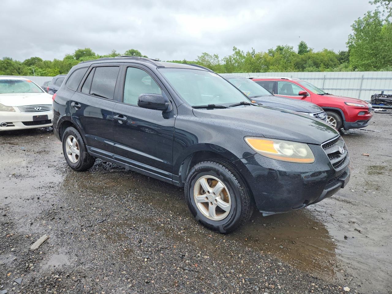 2007 Hyundai Santa Fe Gls Black vin: 5NMSG13D67H084036
