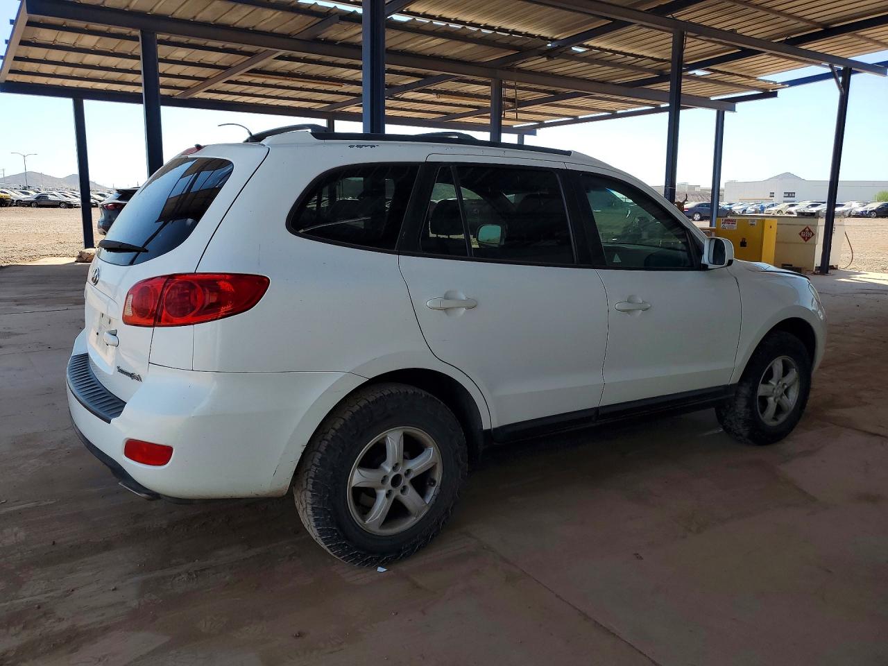 2007 Hyundai Santa Fe Gls White vin: 5NMSG13D67H093173