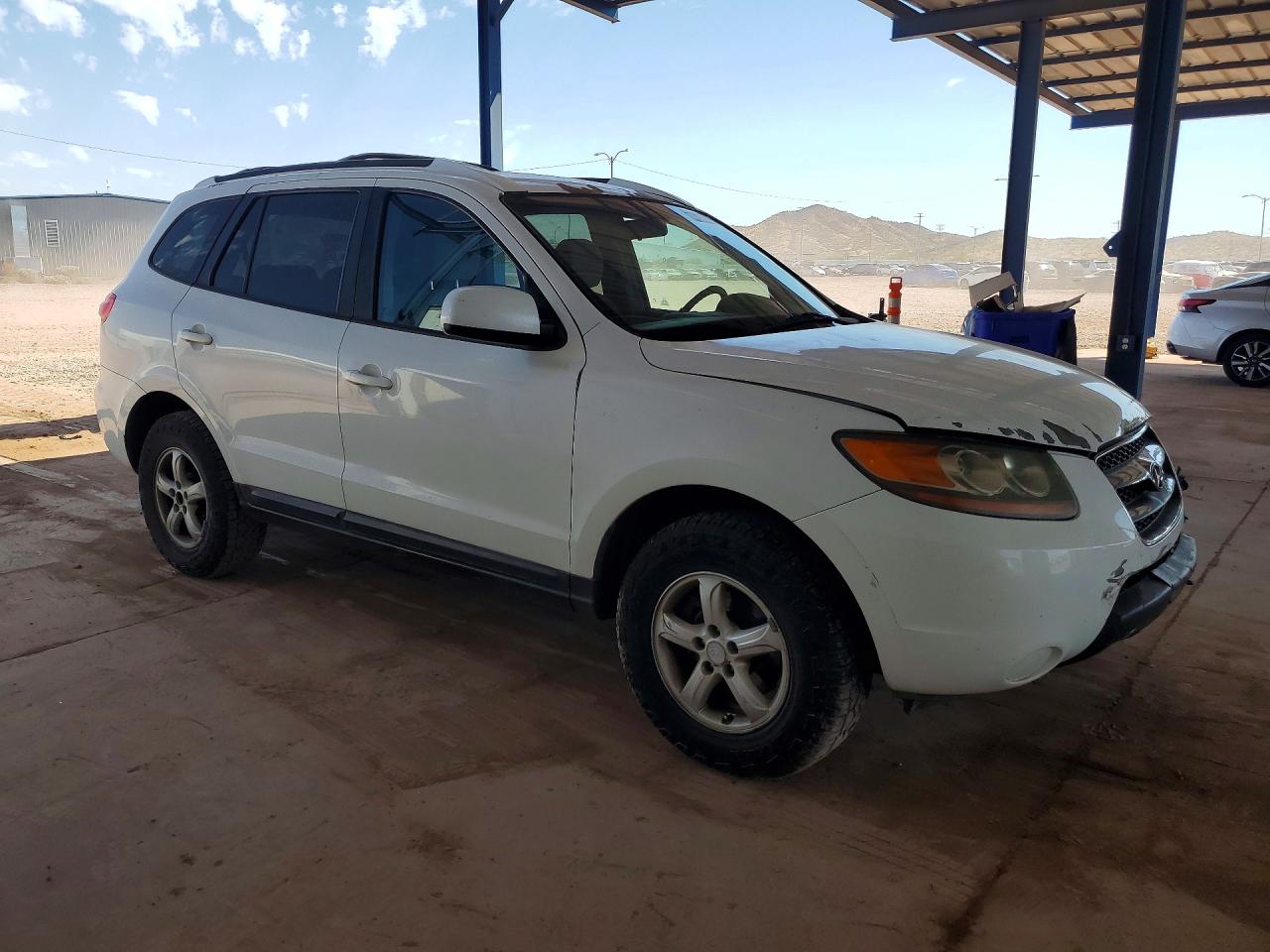 2007 Hyundai Santa Fe Gls White vin: 5NMSG13D67H093173