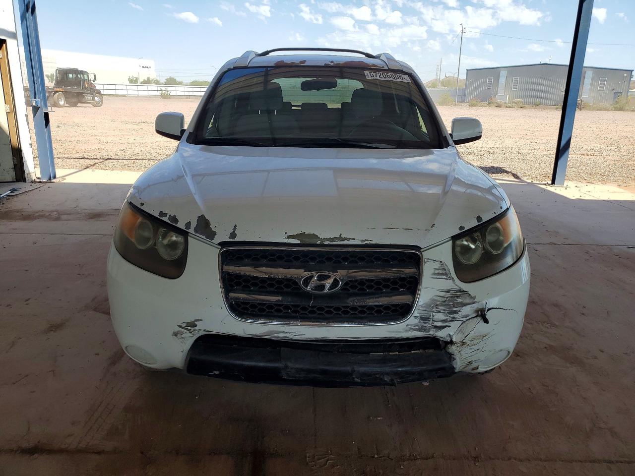 2007 Hyundai Santa Fe Gls White vin: 5NMSG13D67H093173