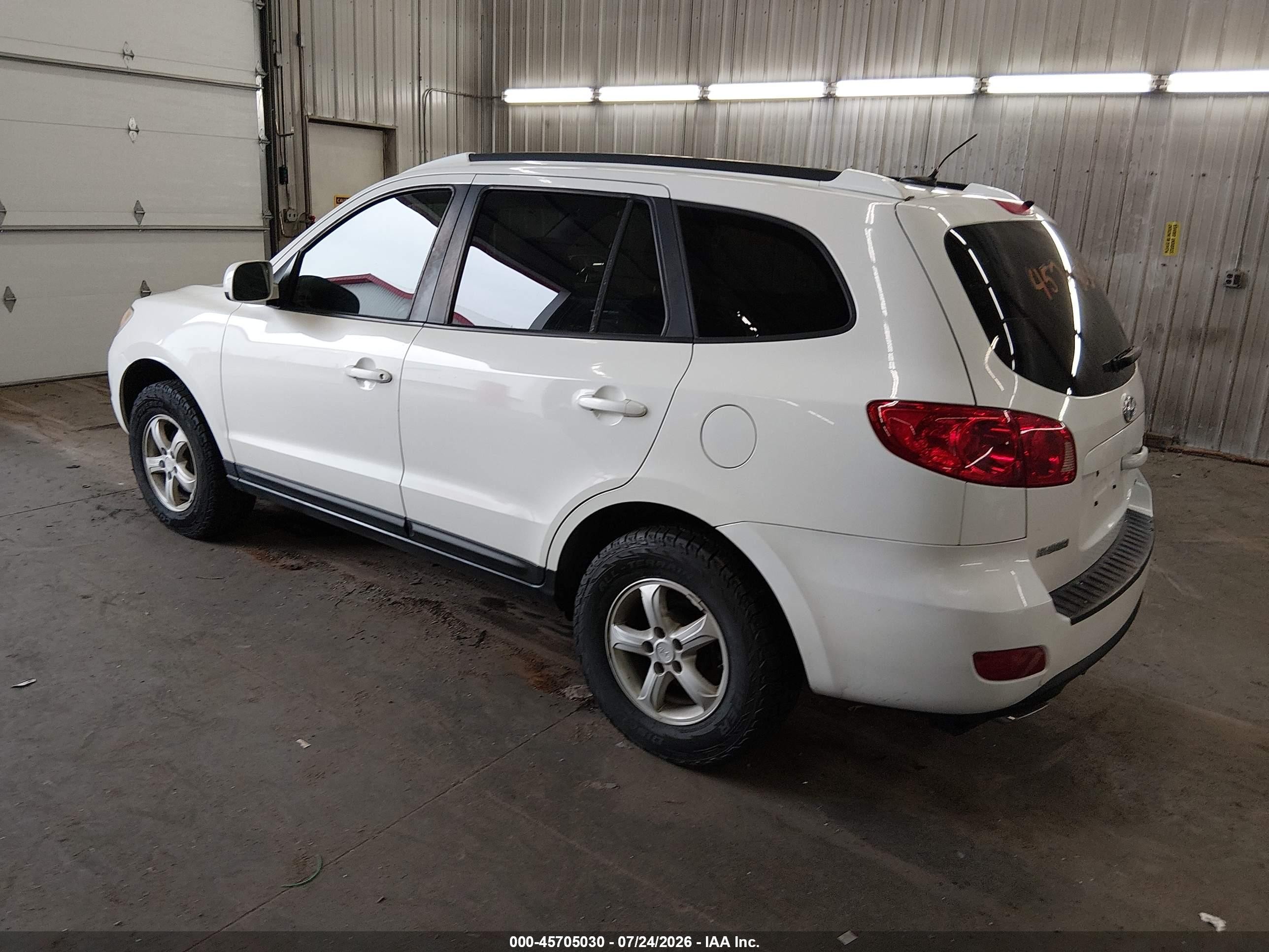 2007 Hyundai Santa Fe Gls White vin: 5NMSG13D67H116581