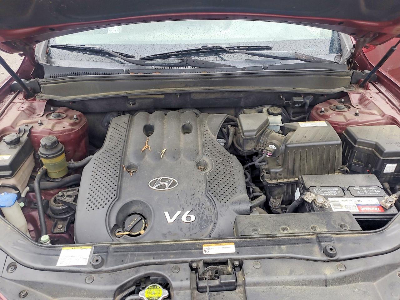 2008 Hyundai Santa Fe Gls Burgundy vin: 5NMSG13D68H186003