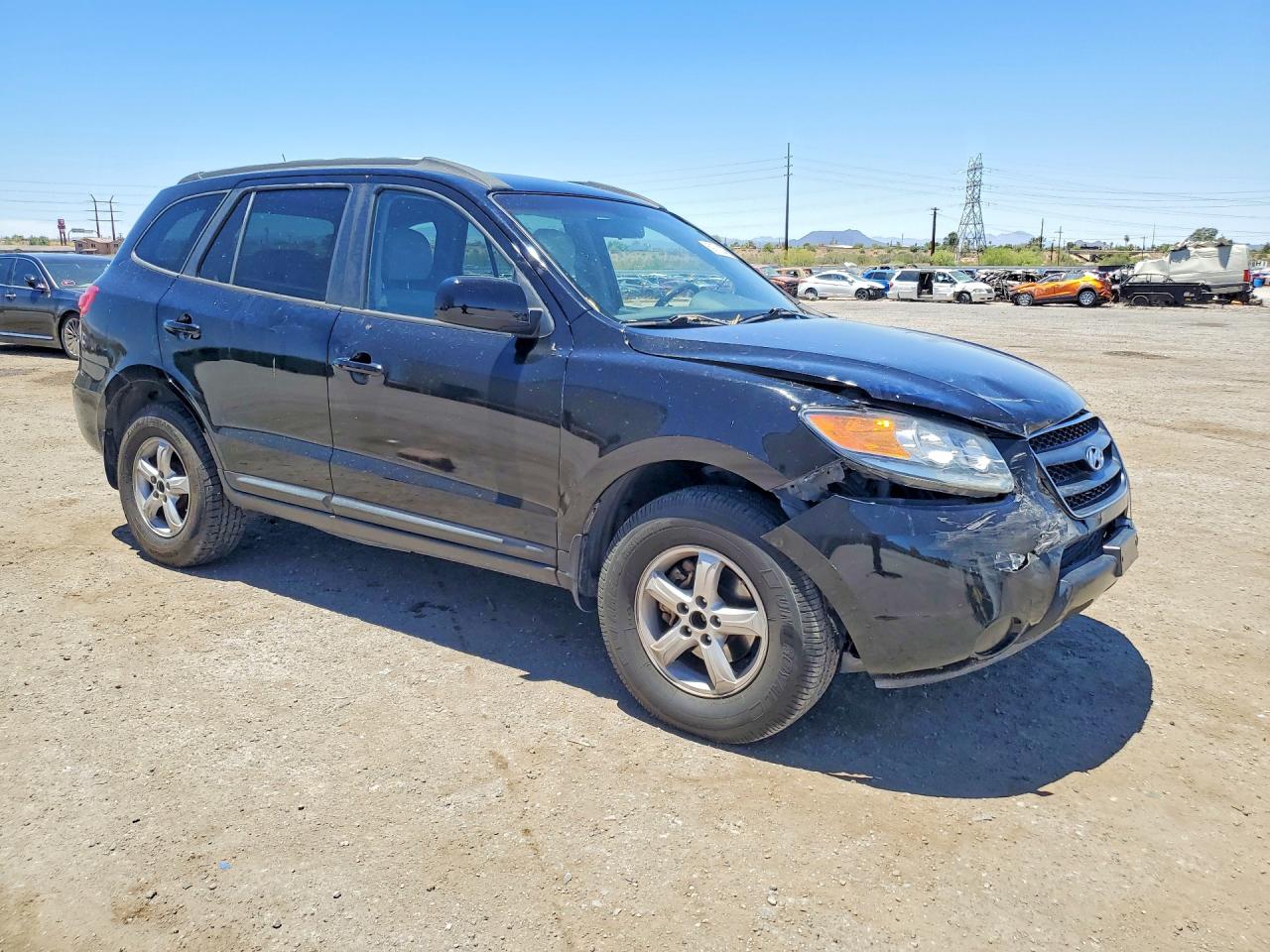2008 Hyundai Santa Fe Gls Black vin: 5NMSG13D68H196370