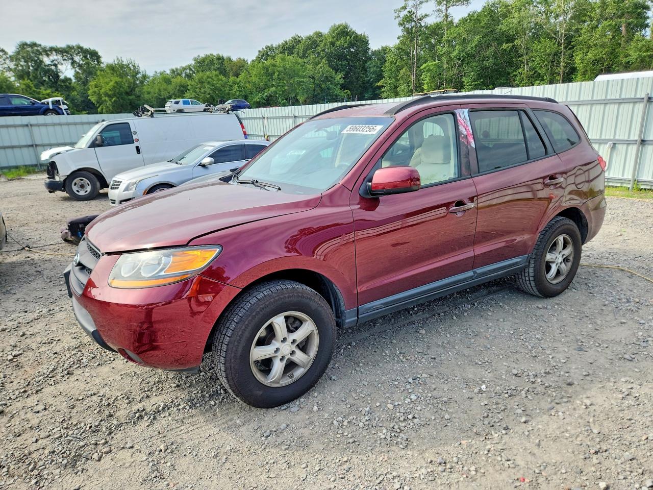 2008 Hyundai Santa Fe Gls Maroon vin: 5NMSG13D68H209926