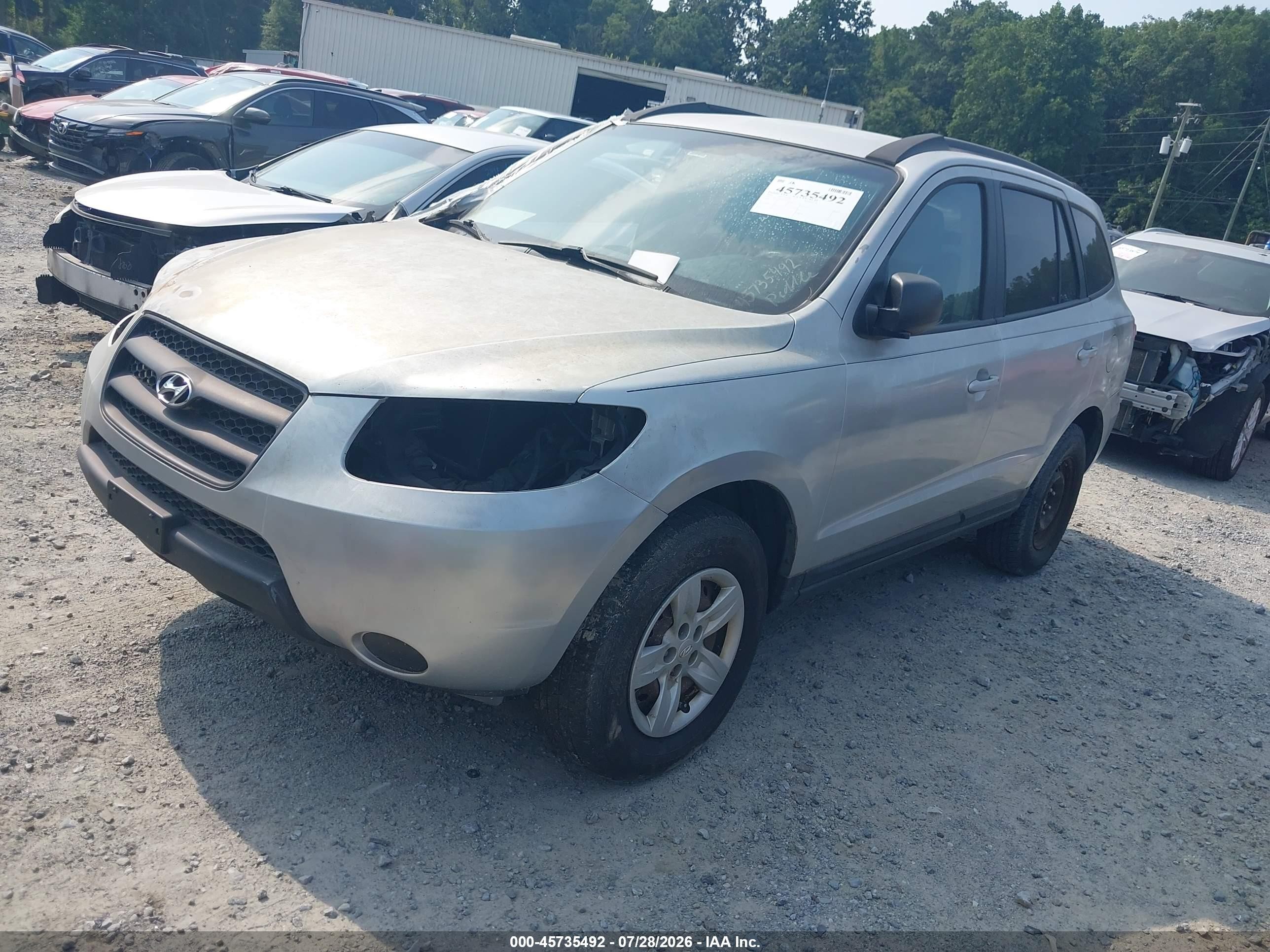 2009 Hyundai Santa Fe Gls Серебряный vin: 5NMSG13D69H234455