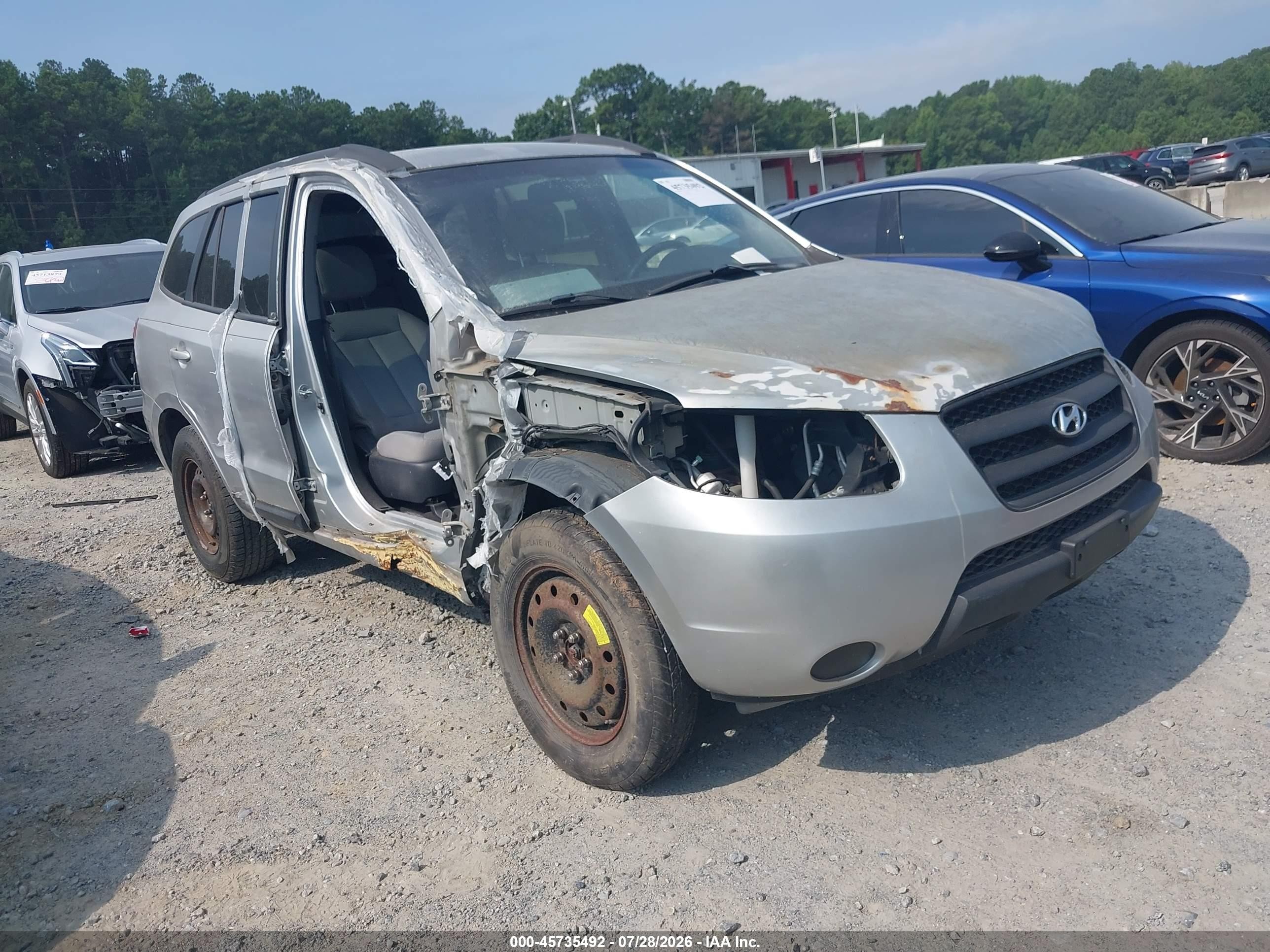 2009 Hyundai Santa Fe Gls Silver vin: 5NMSG13D69H234455