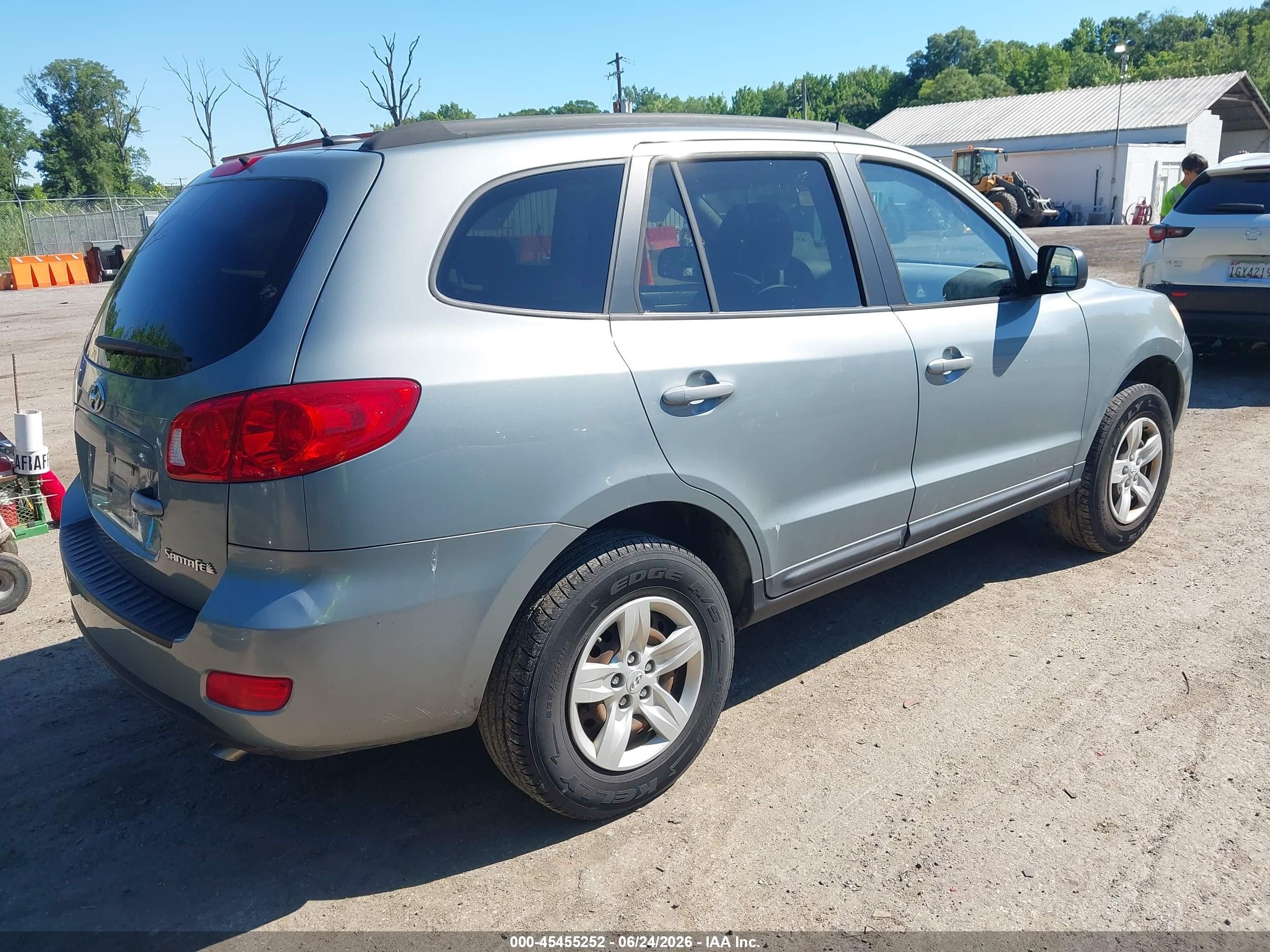 2009 Hyundai Santa Fe Gls Light Blue vin: 5NMSG13D69H242278
