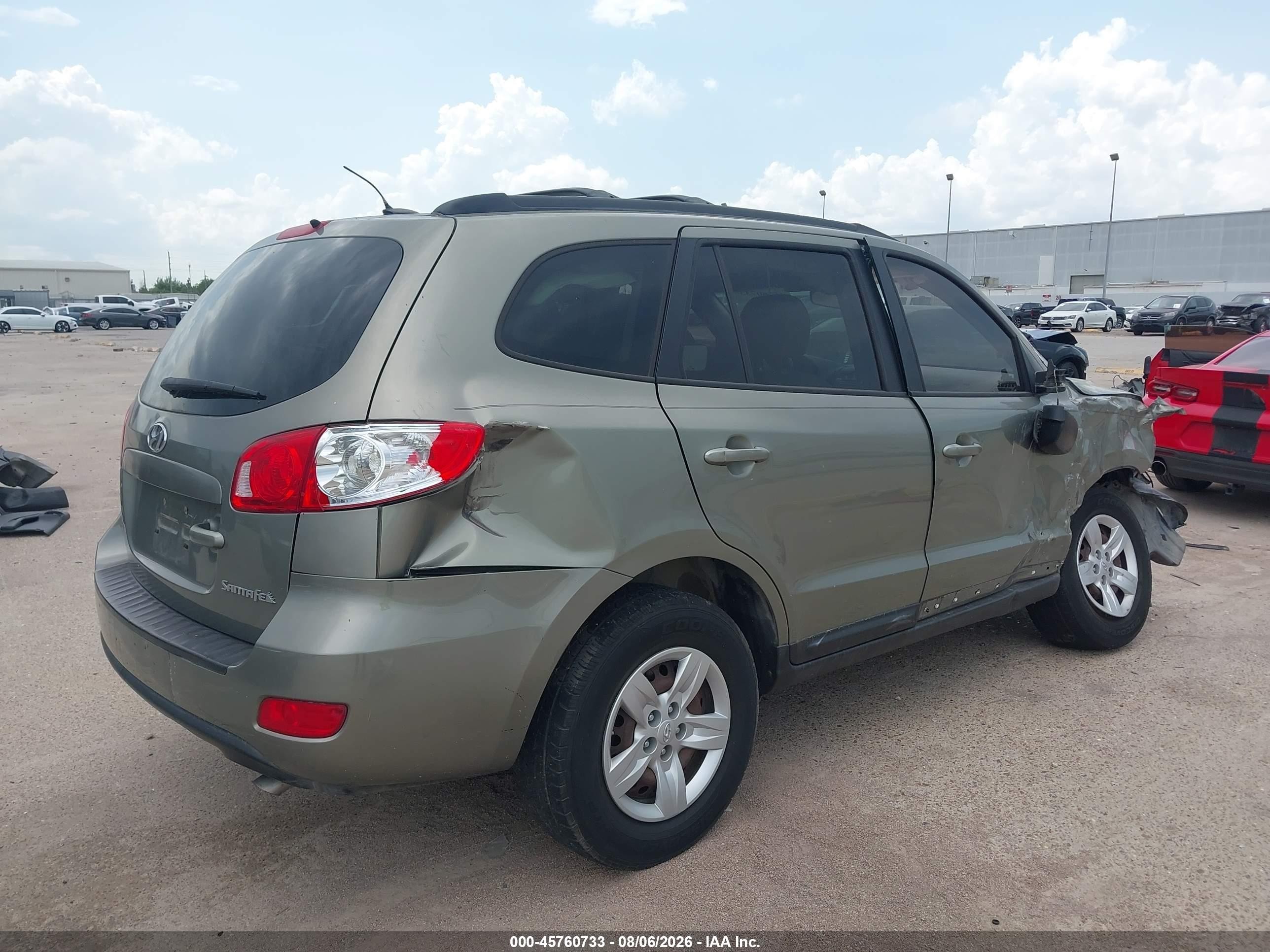 2009 Hyundai Santa Fe Gls Green vin: 5NMSG13D69H257248