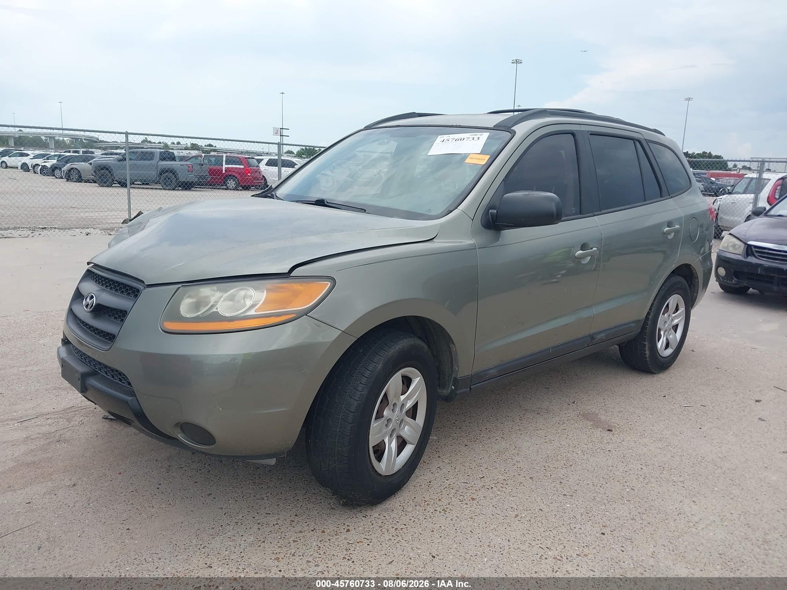 2009 Hyundai Santa Fe Gls Green vin: 5NMSG13D69H257248